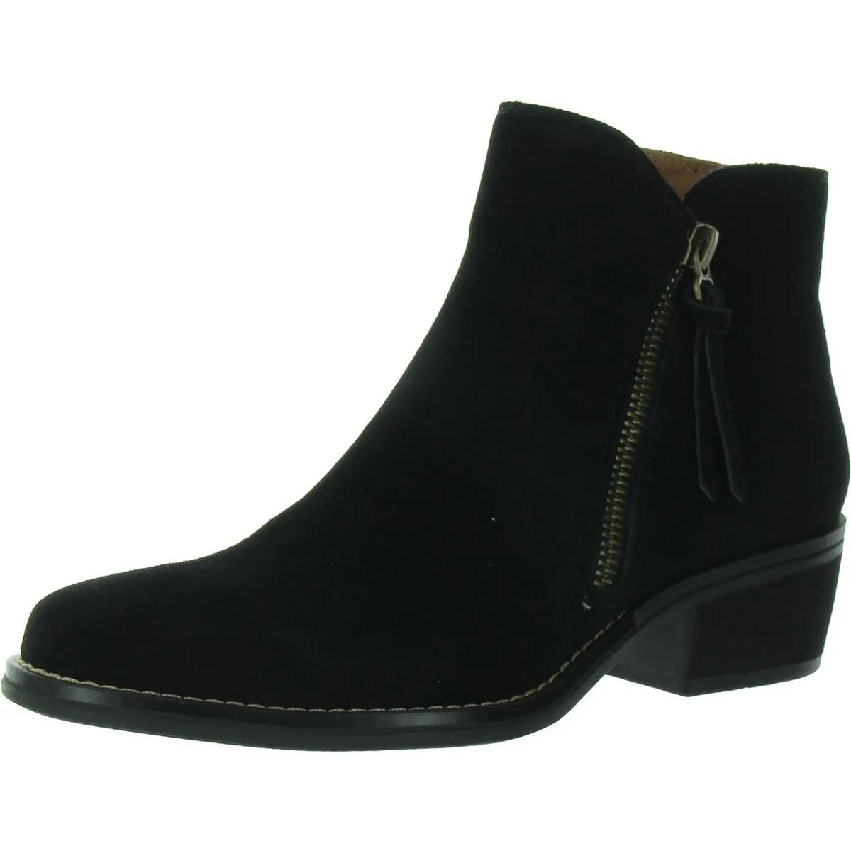 Altos Womens Suede Block Heel Ankle Boots