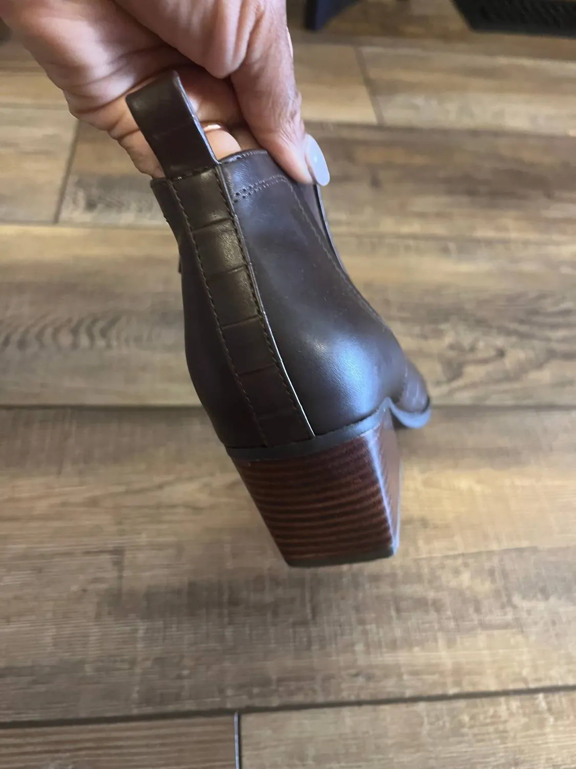 Ankle Bootie In Chocolate Brown