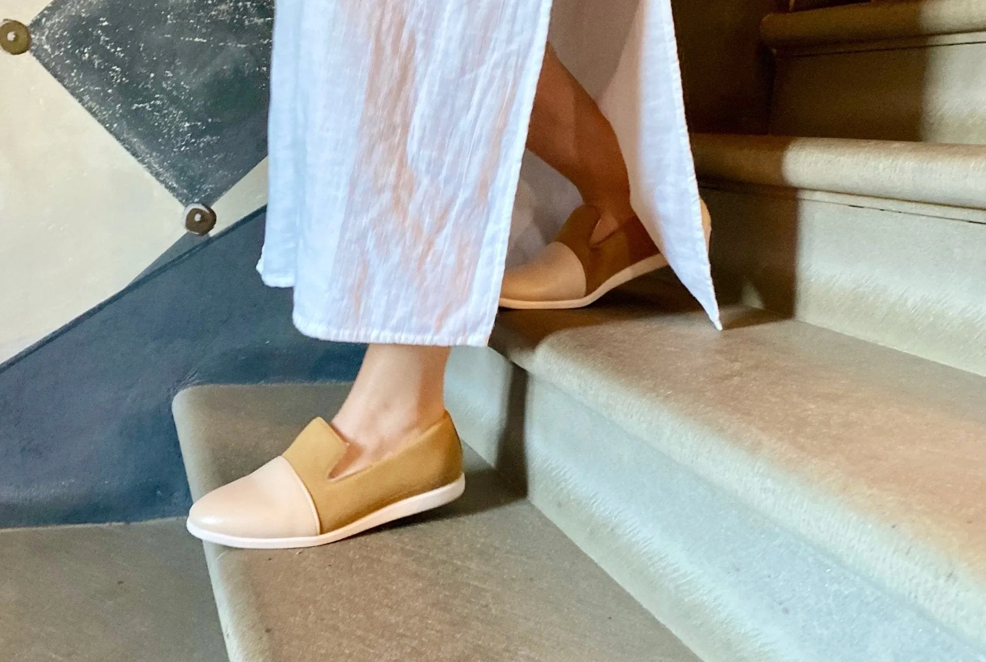 Apple Leather & Vegan Suede House Loafers | Blush & Cinnamon