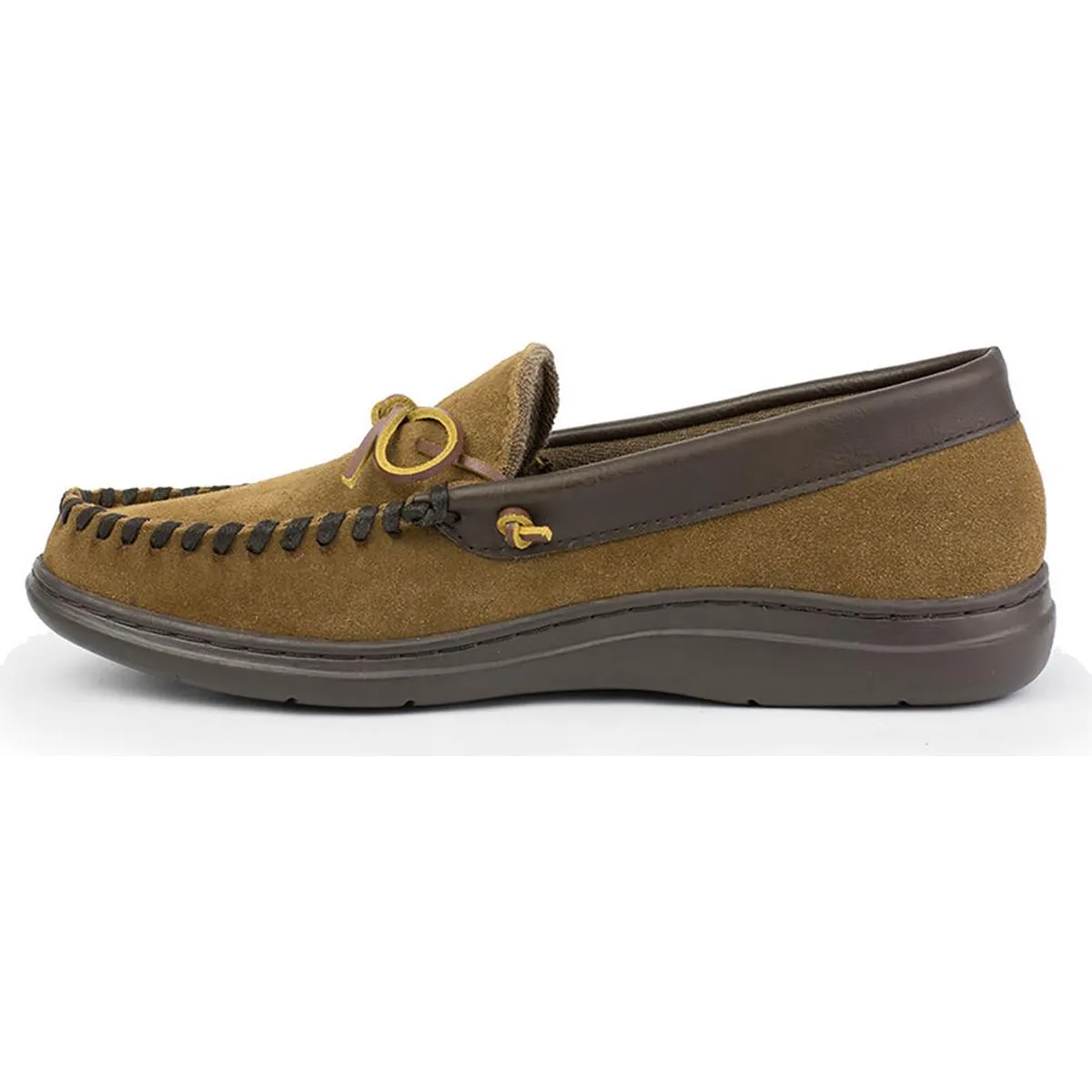 Atlin Mens Suede Moccasin Slippers