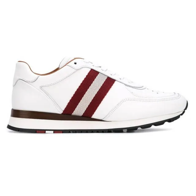 Bally Aston Men's 6205287 White Leather Sneakers