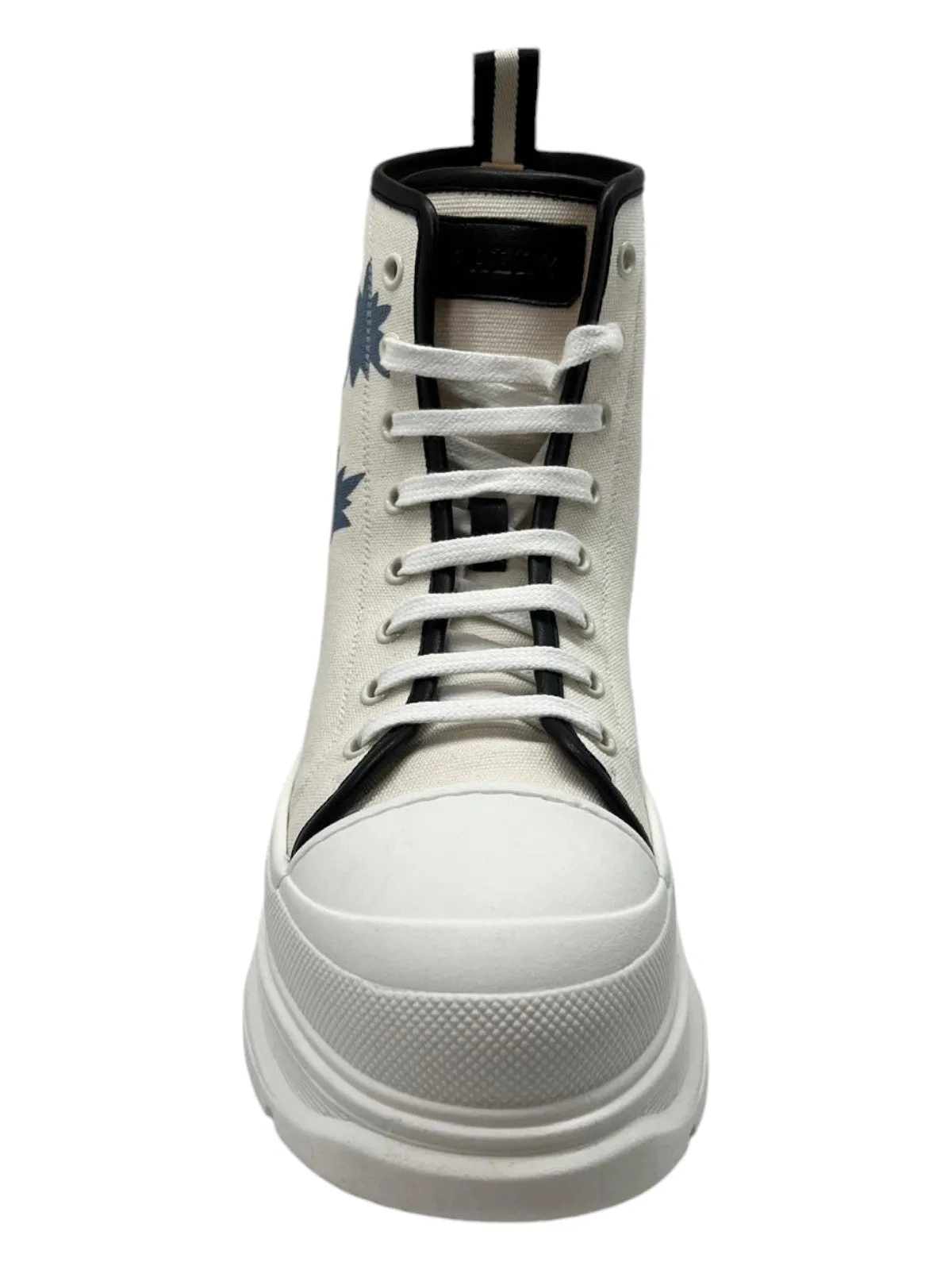 Bally Fyon 6302341 Women's Bone Cotton Chunky Soled Lace-Up Sneakers