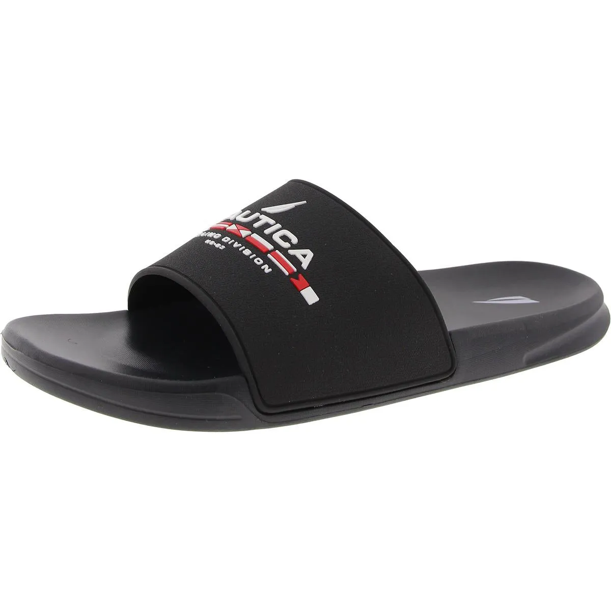 Bertran Mens Logo Rubber Slide Sandals