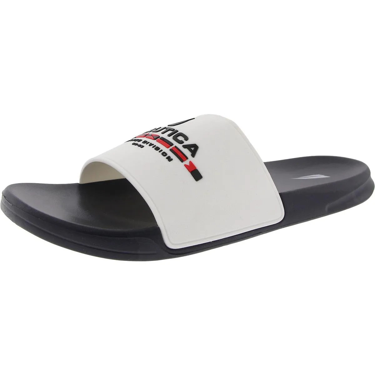 Bertran Mens Logo Rubber Slide Sandals