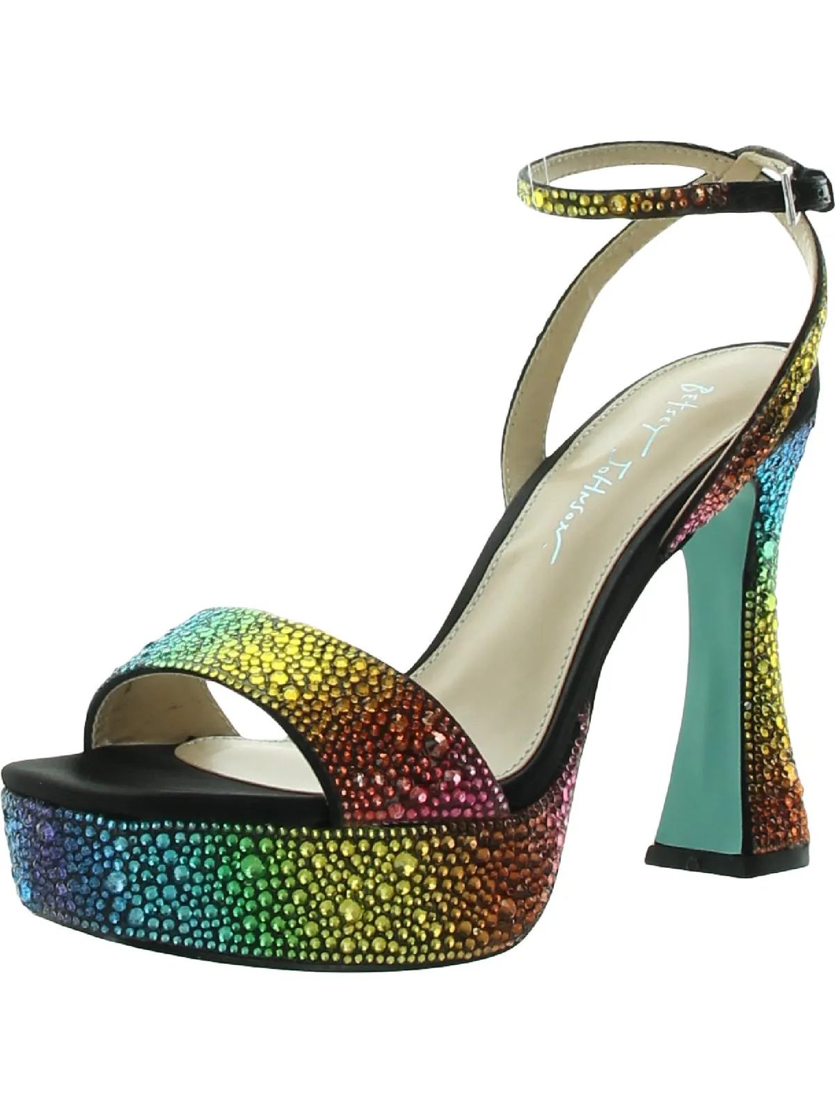 Beth Womens Rhinestone Embellished Dress Sandals