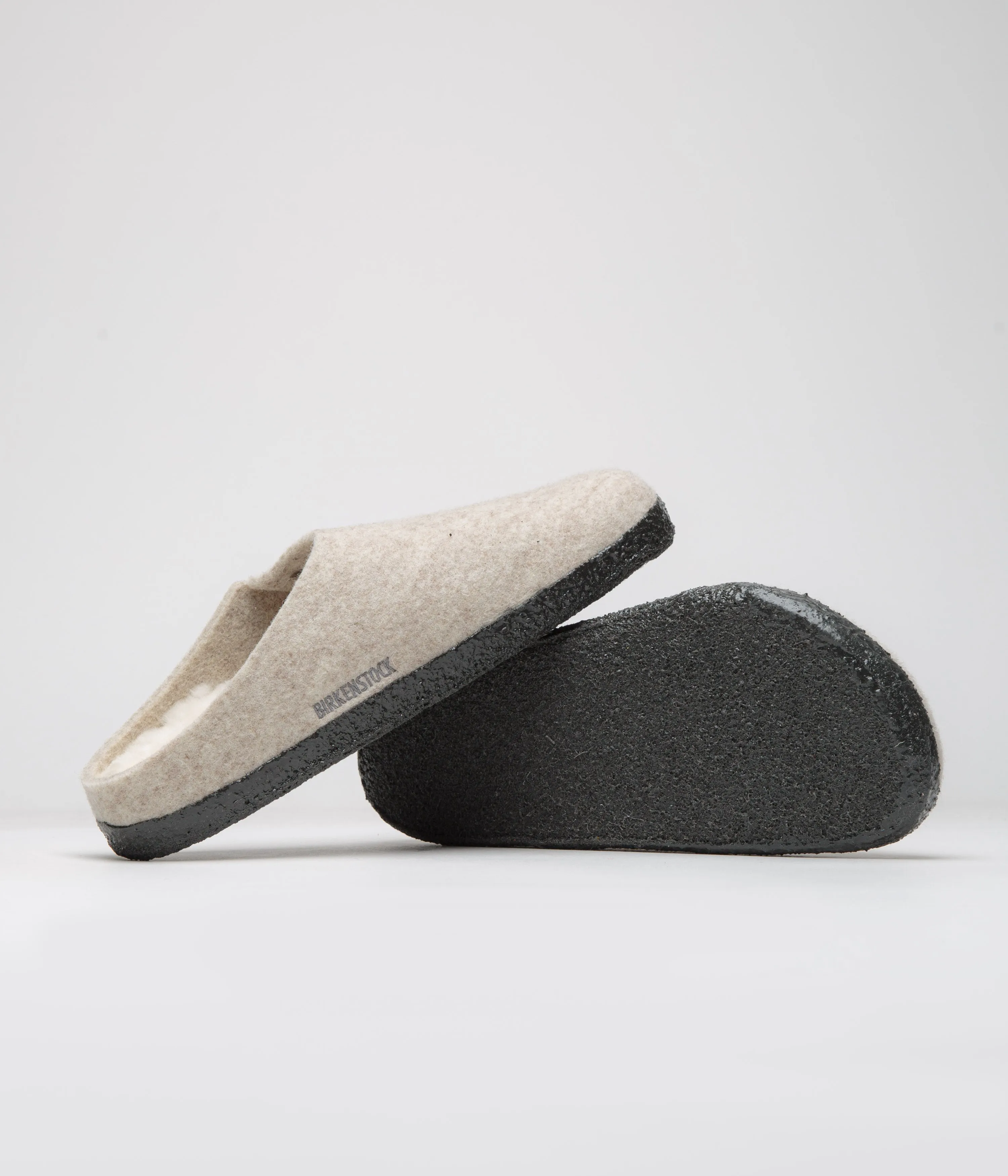 Birkenstock Zermatt Shearling Felt Slippers - Eggnog Birkenstock Shoes