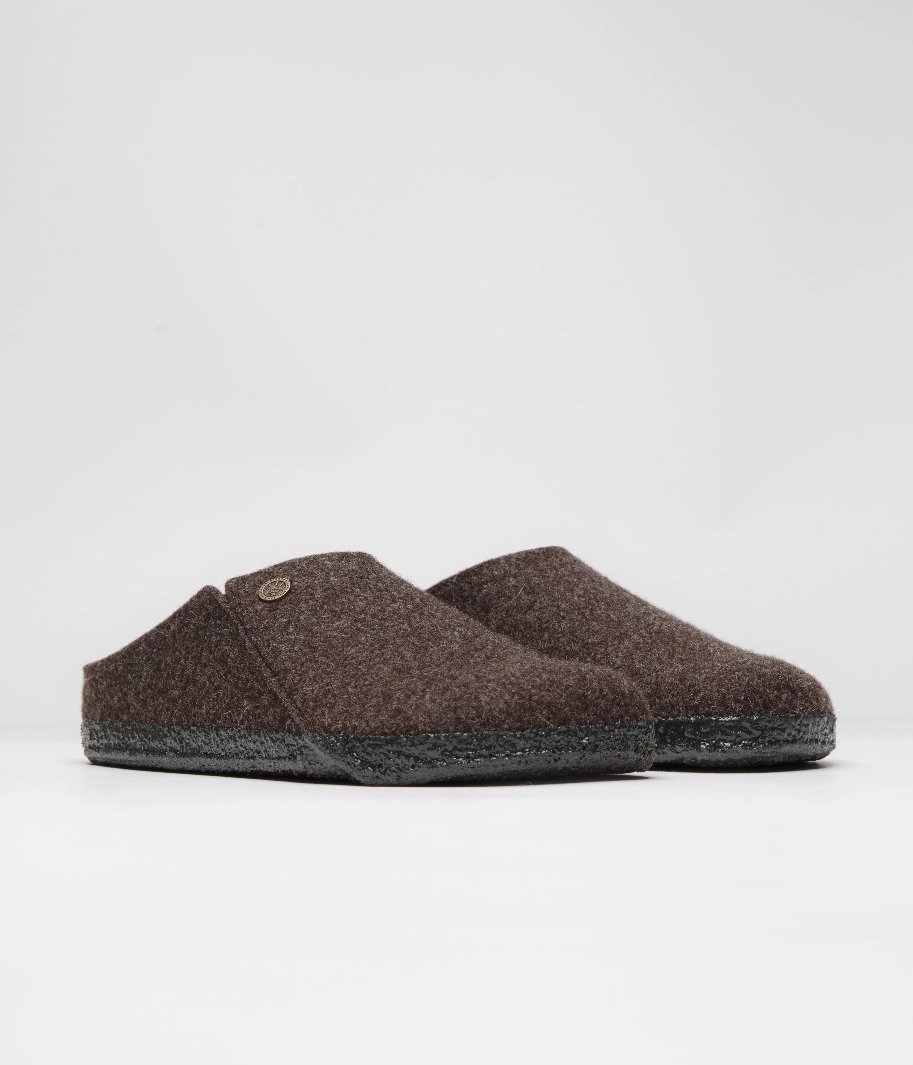Birkenstock Zermatt Shearling Felt Slippers - Mocha Birkenstock Shoes