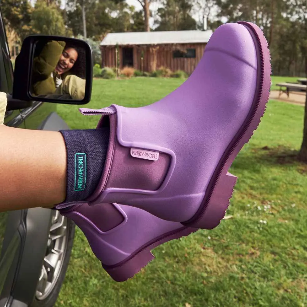 Bobbi Rain Boot in Orchid from Merry People