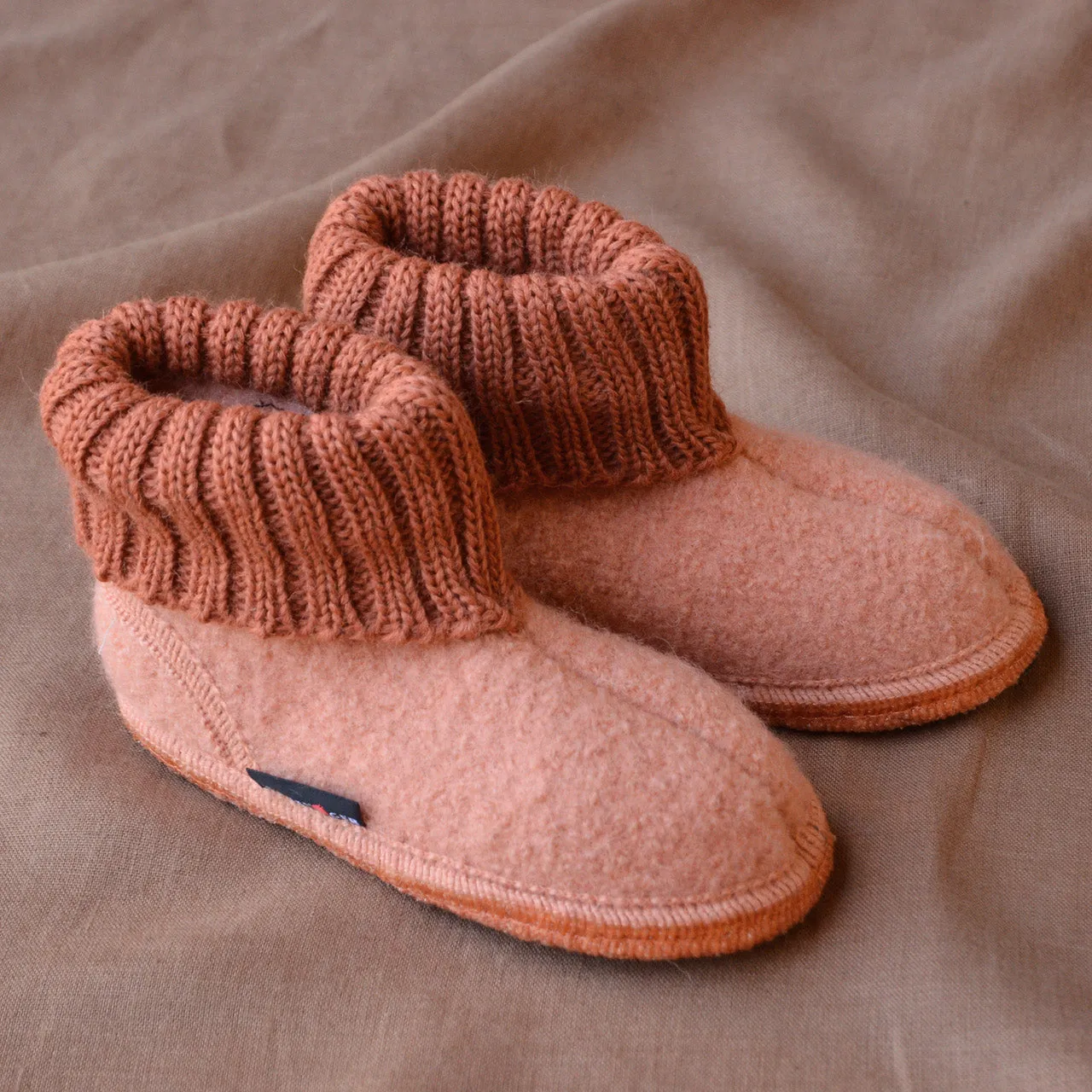 Boiled Wool Slipper Boots - Karl - Antique Rose AW24 (Kids 21-34)