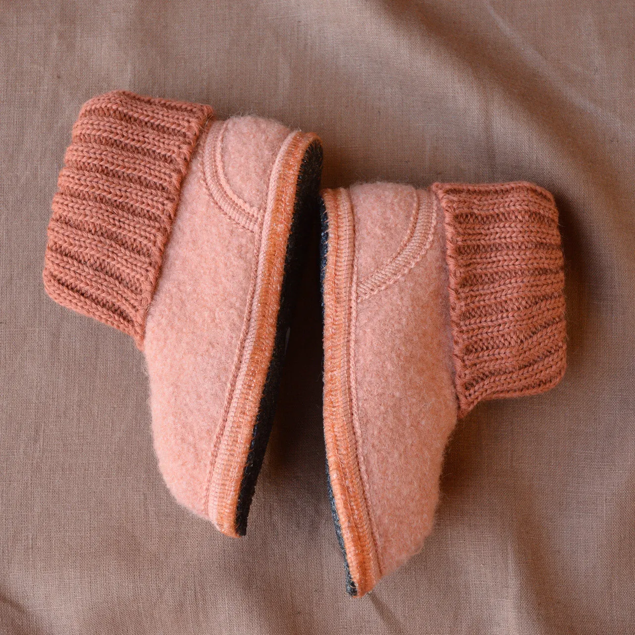 Boiled Wool Slipper Boots - Karl - Antique Rose AW24 (Kids 21-34)