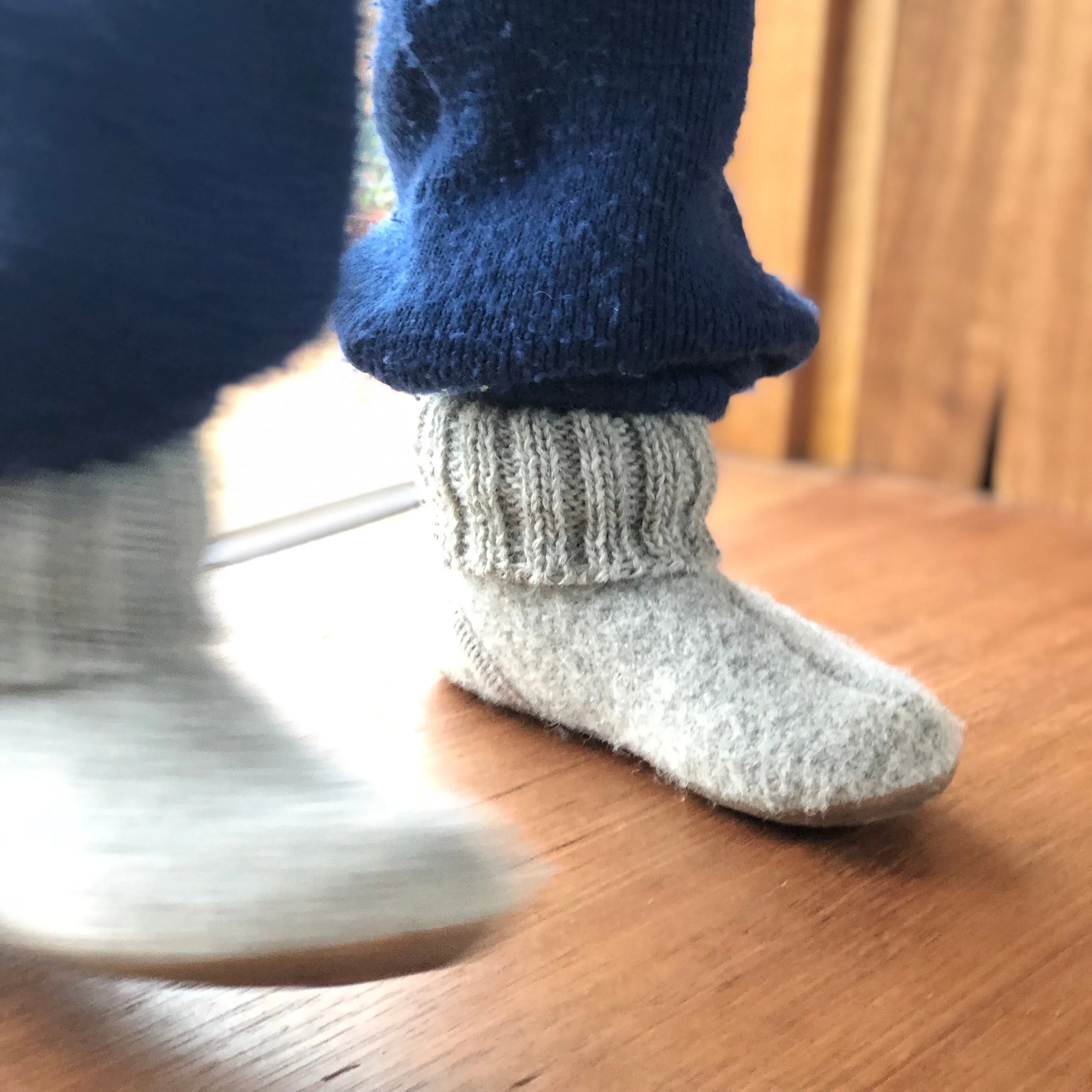 Boiled Wool Slipper Boots - Karl - Antique Rose AW24 (Kids 21-34)