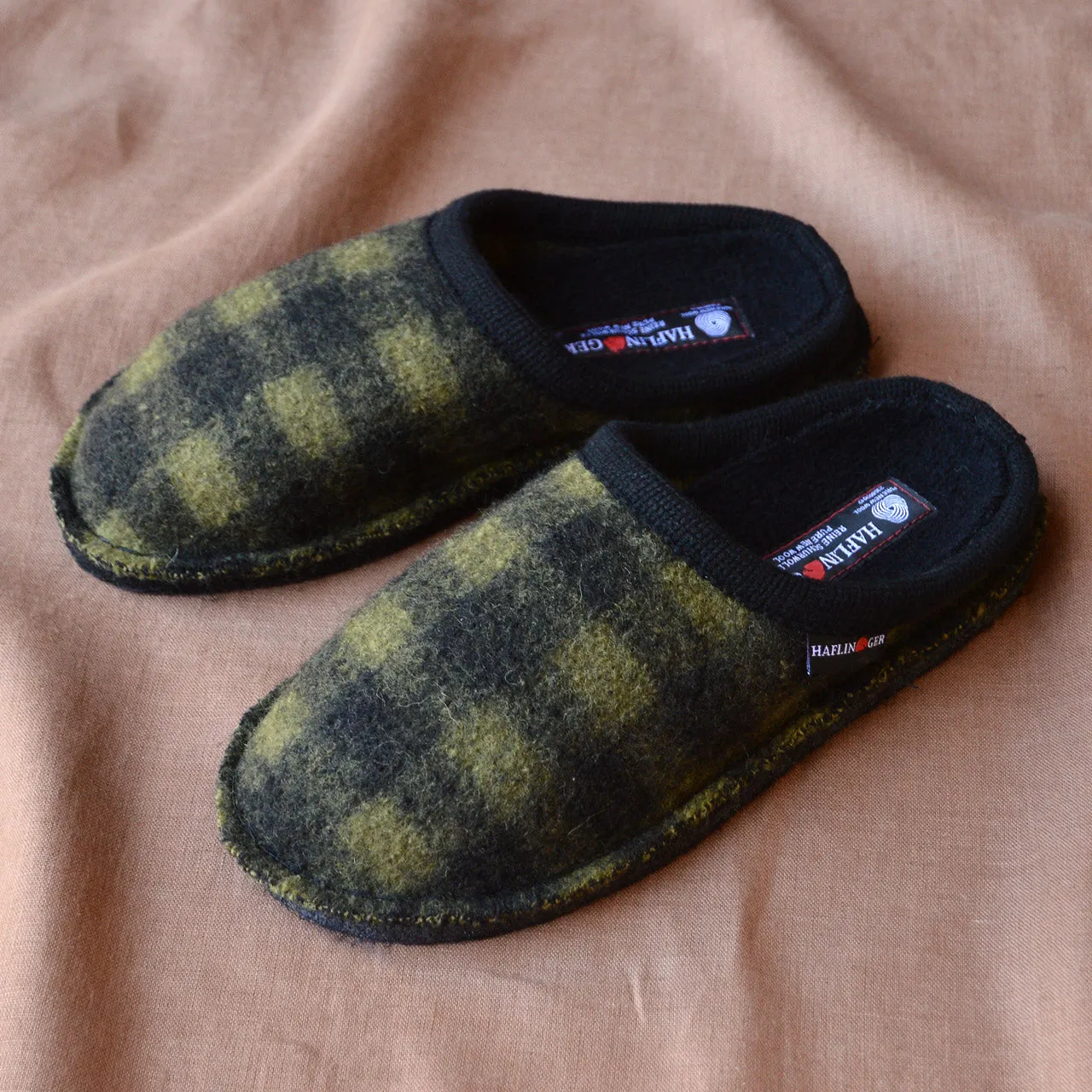 Boiled Wool Slippers - Flair Plaid - Schwarz AW24 (Adults 36-46)