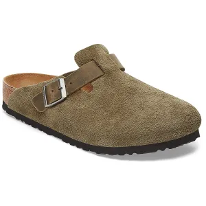 Boston BS Mens Buckle Suede Slide Sandals