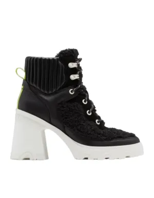 Brex Heel Cozy Boots In Black, Sea Salt
