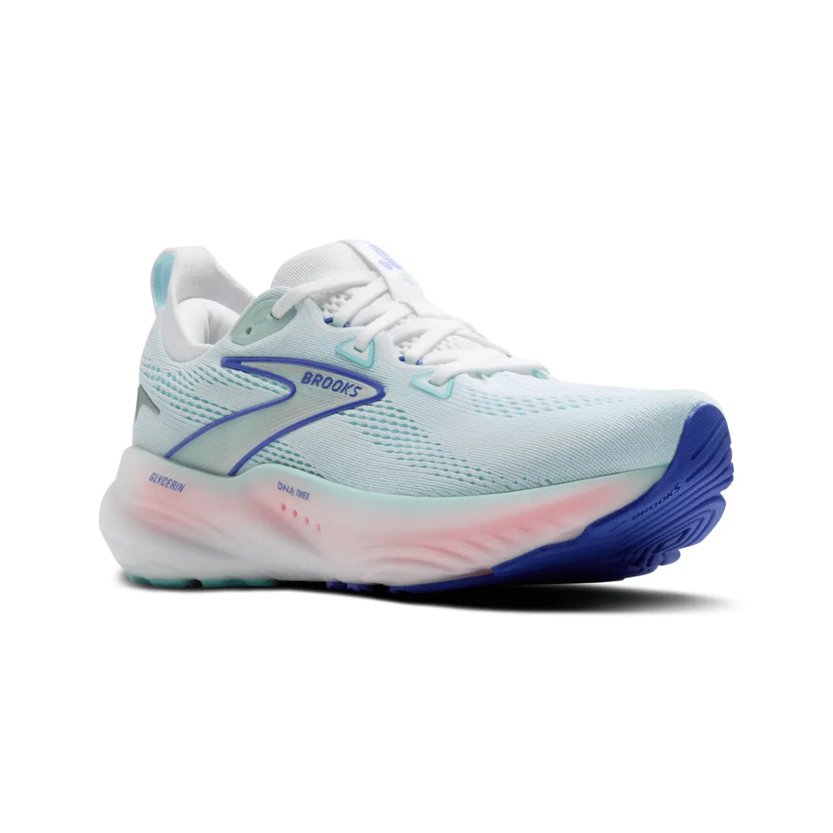 Brooks Women's Glycerine 22 White/Limpet Shell/Amparo Blue