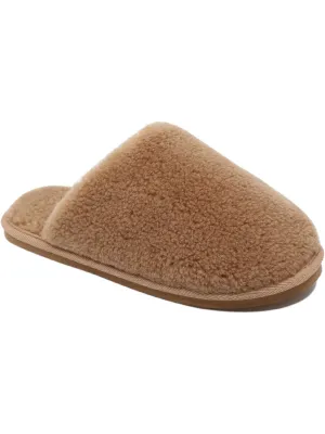 Cecil Womens Faux Fur Wool Blend Slide Slippers