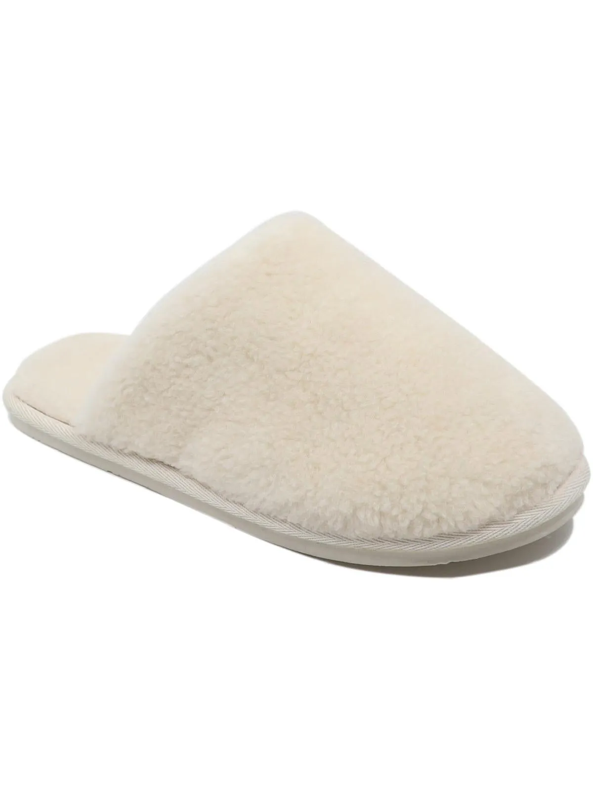 Cecil Womens Faux Fur Wool Blend Slide Slippers