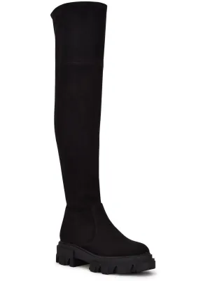 Cellie Womens Faux Suede Tall Over-The-Knee Boots