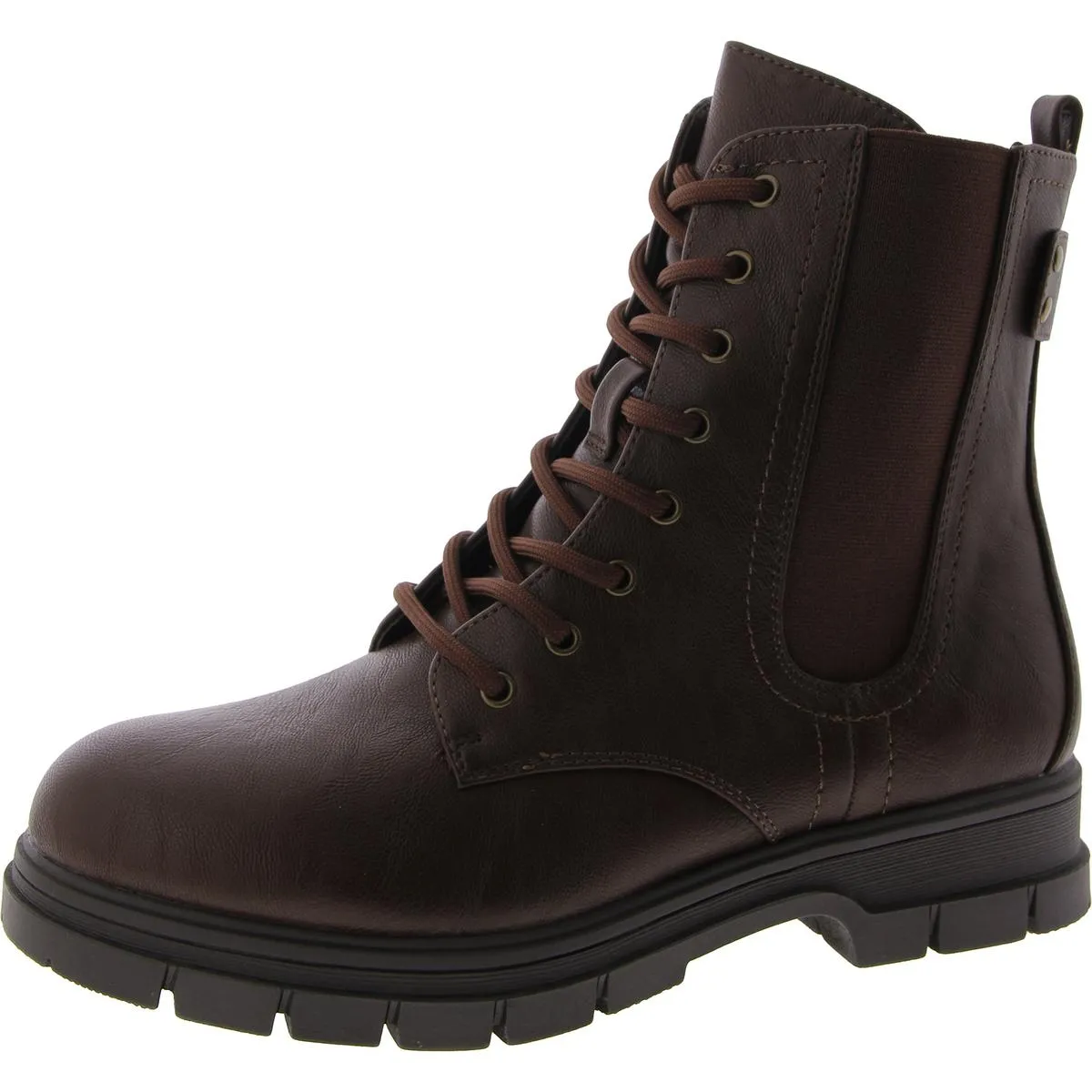 Chevy  Womens Leather Pull On Combat & Lace-up Boots