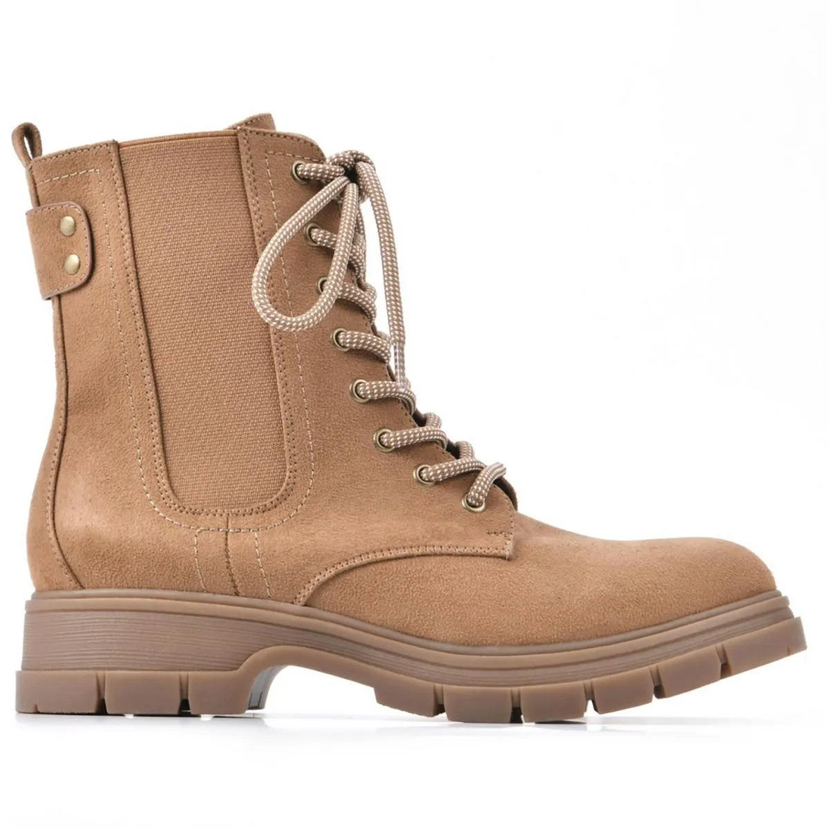 Chevy  Womens Leather Pull On Combat & Lace-up Boots