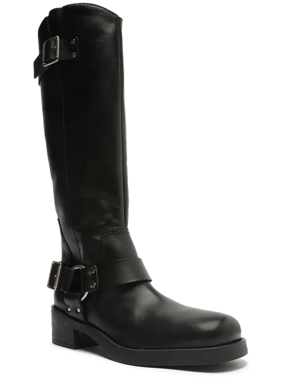 Clara Knee-High Womens Leather Tall Motorcycle Boots