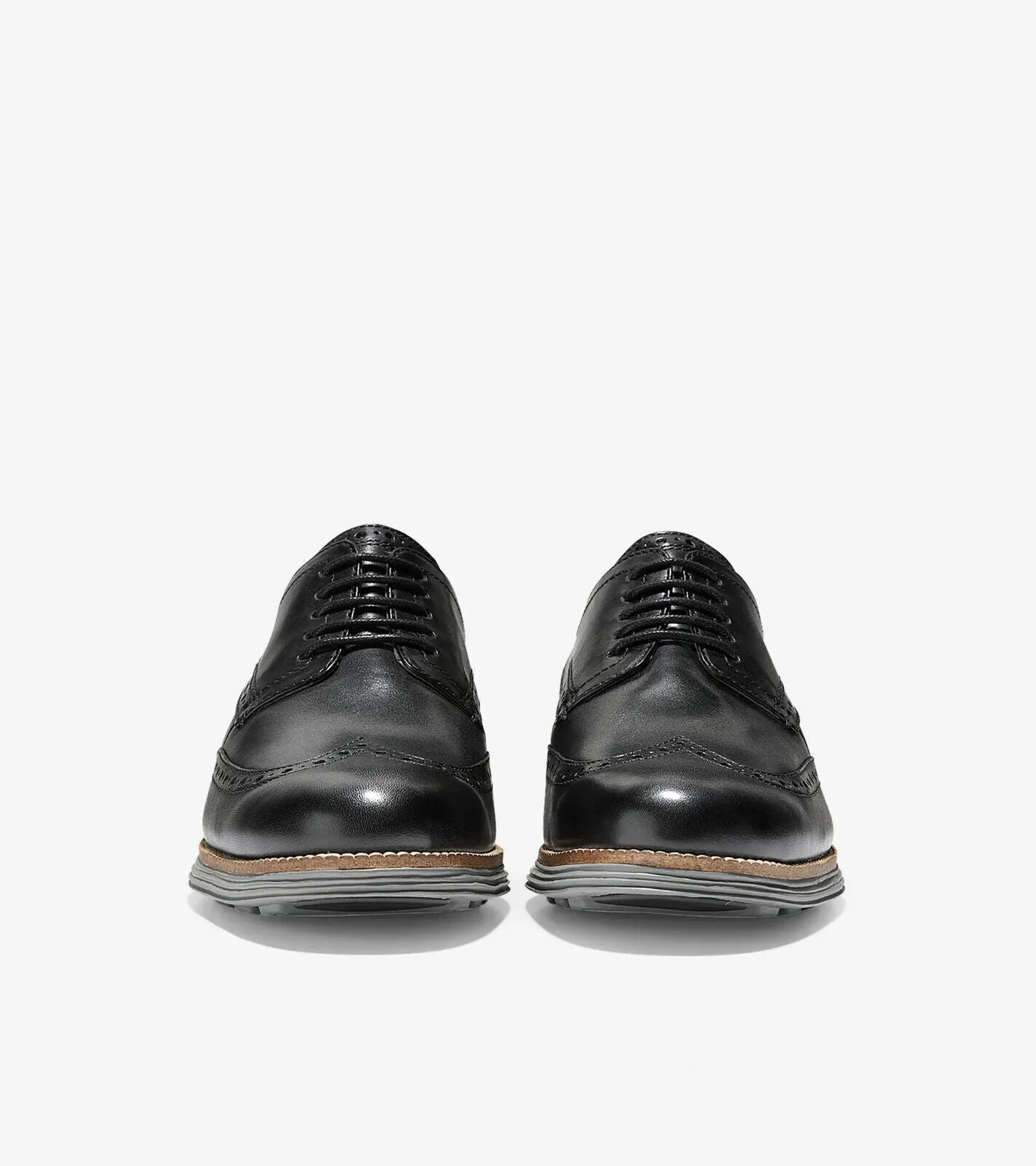Cole Haan ØriginalGrand Wingtip Oxford Men's 8 Black Leather Dress Shoes ZPO1701
