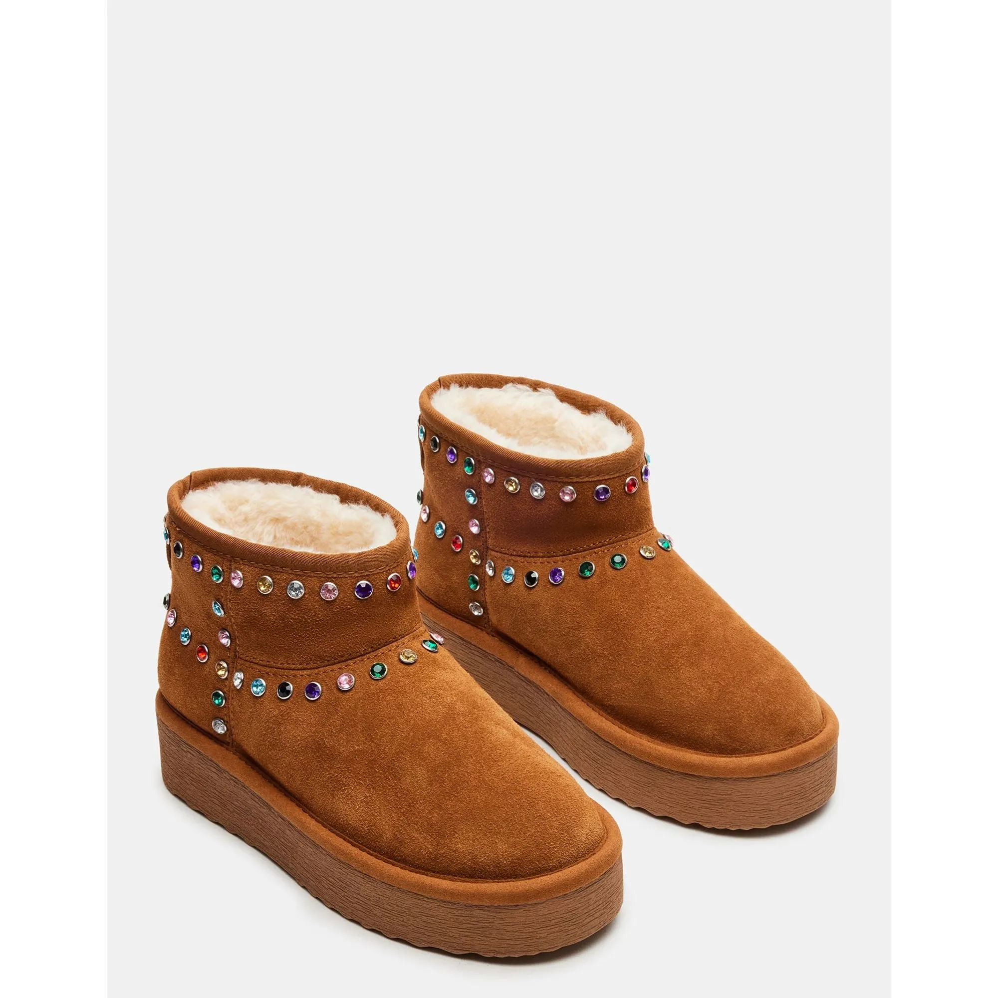 Comfy Chestnut Suede Rhinestones
