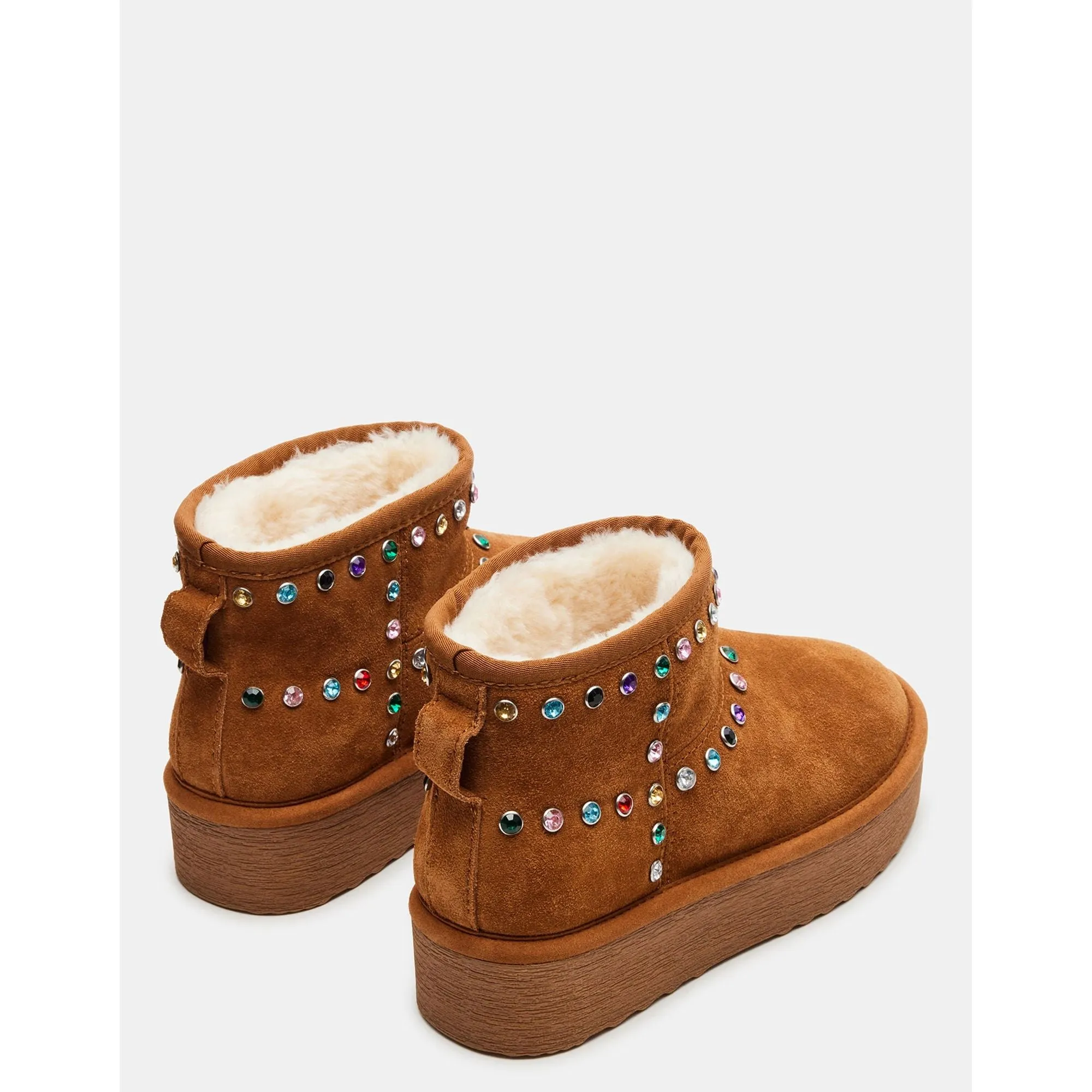 Comfy Chestnut Suede Rhinestones