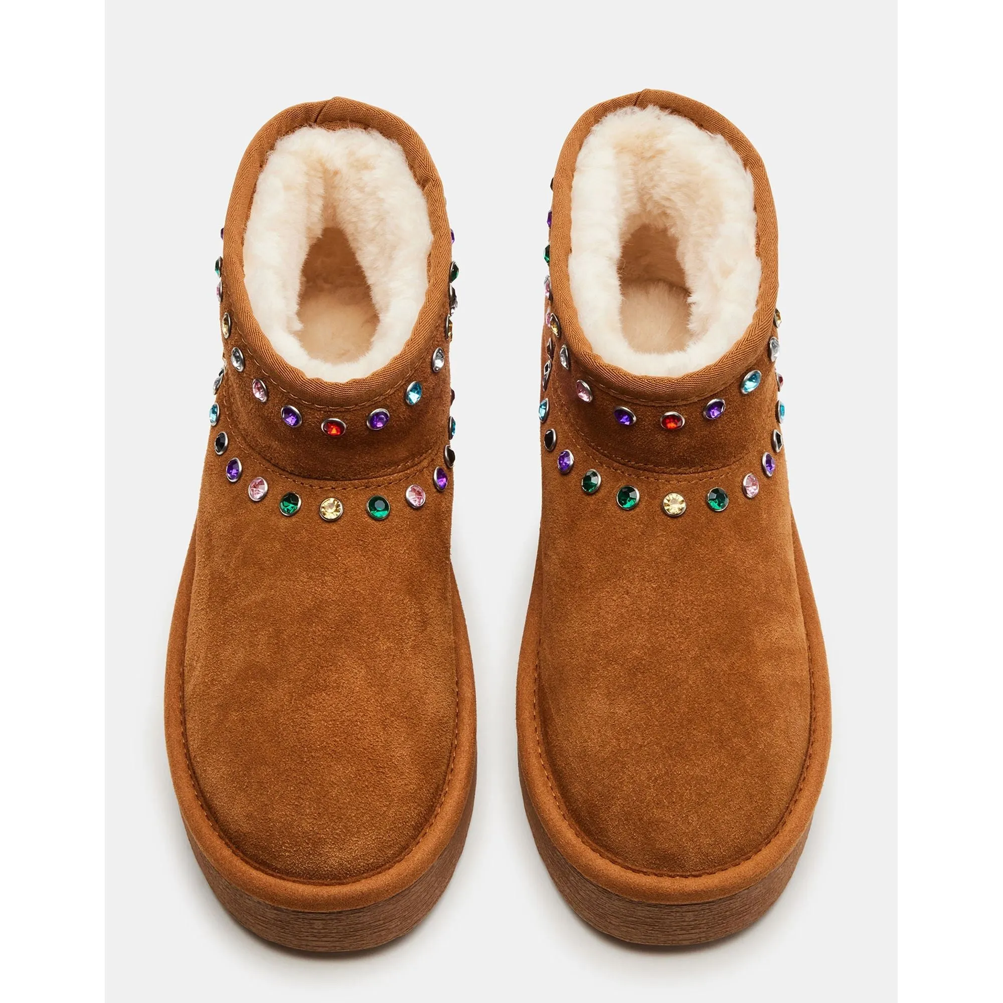 Comfy Chestnut Suede Rhinestones