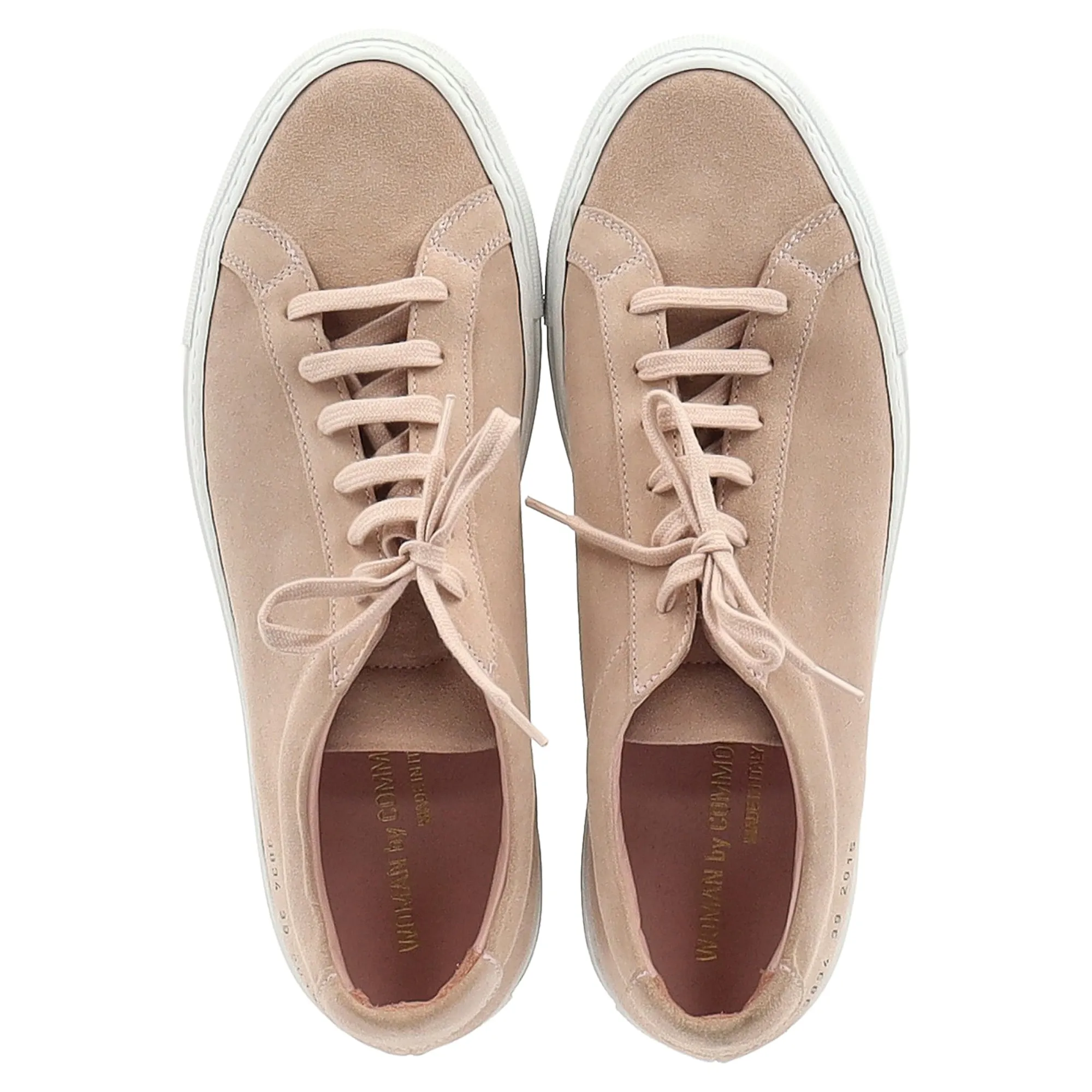 Common Projects Achille Low-Top Sneakers in Pink Calf Suede