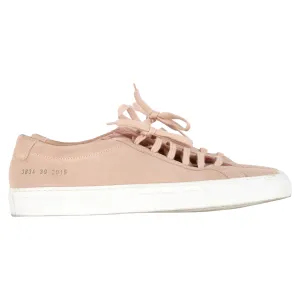 Common Projects Achille Low-Top Sneakers in Pink Calf Suede