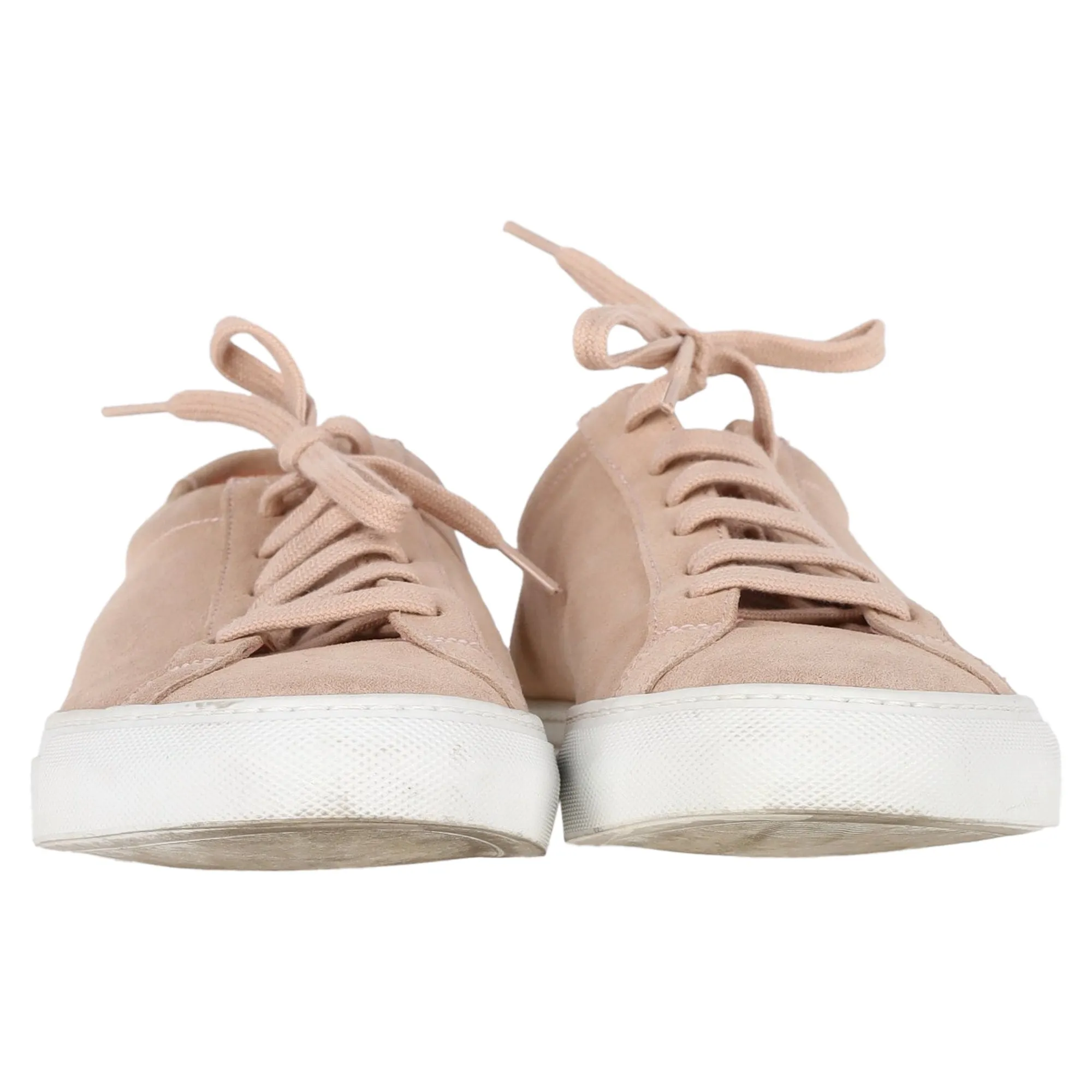 Common Projects Achille Low-Top Sneakers in Pink Calf Suede