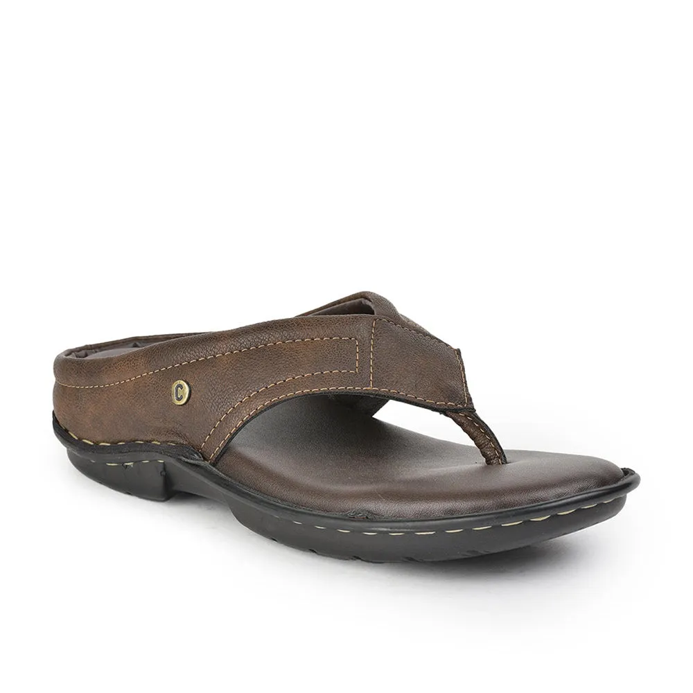 Coolers Brown Casual Slippers For Men AVN-08 By Liberty