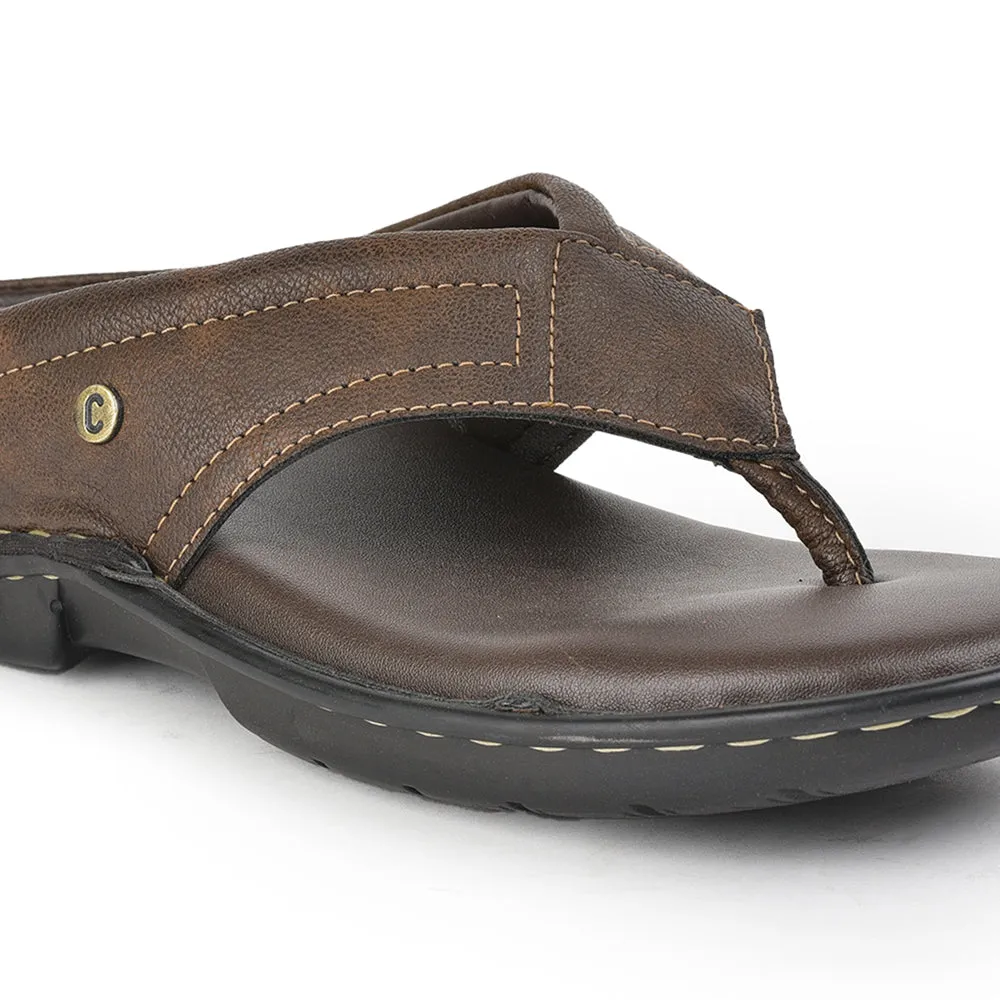 Coolers Brown Casual Slippers For Men AVN-08 By Liberty