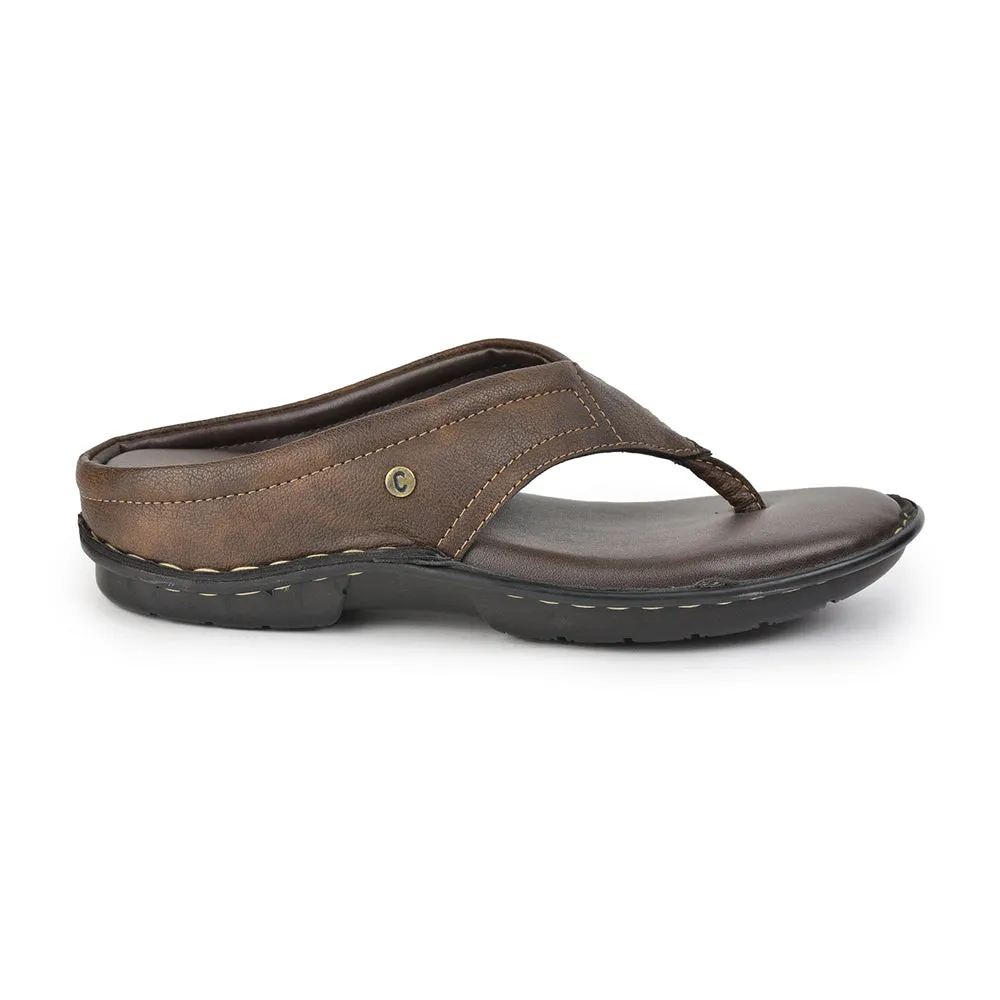 Coolers Brown Casual Slippers For Men AVN-08 By Liberty