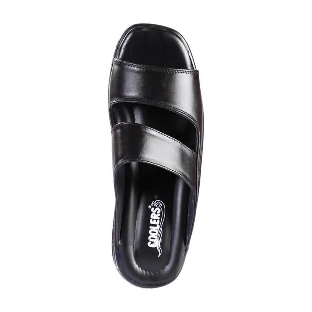 Coolers Casual Black Slippers For Men 2050-02 By Liberty