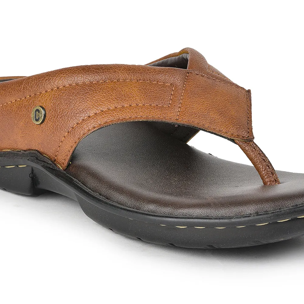 Coolers Tan Casual Slippers For Men AVN-08 By Liberty