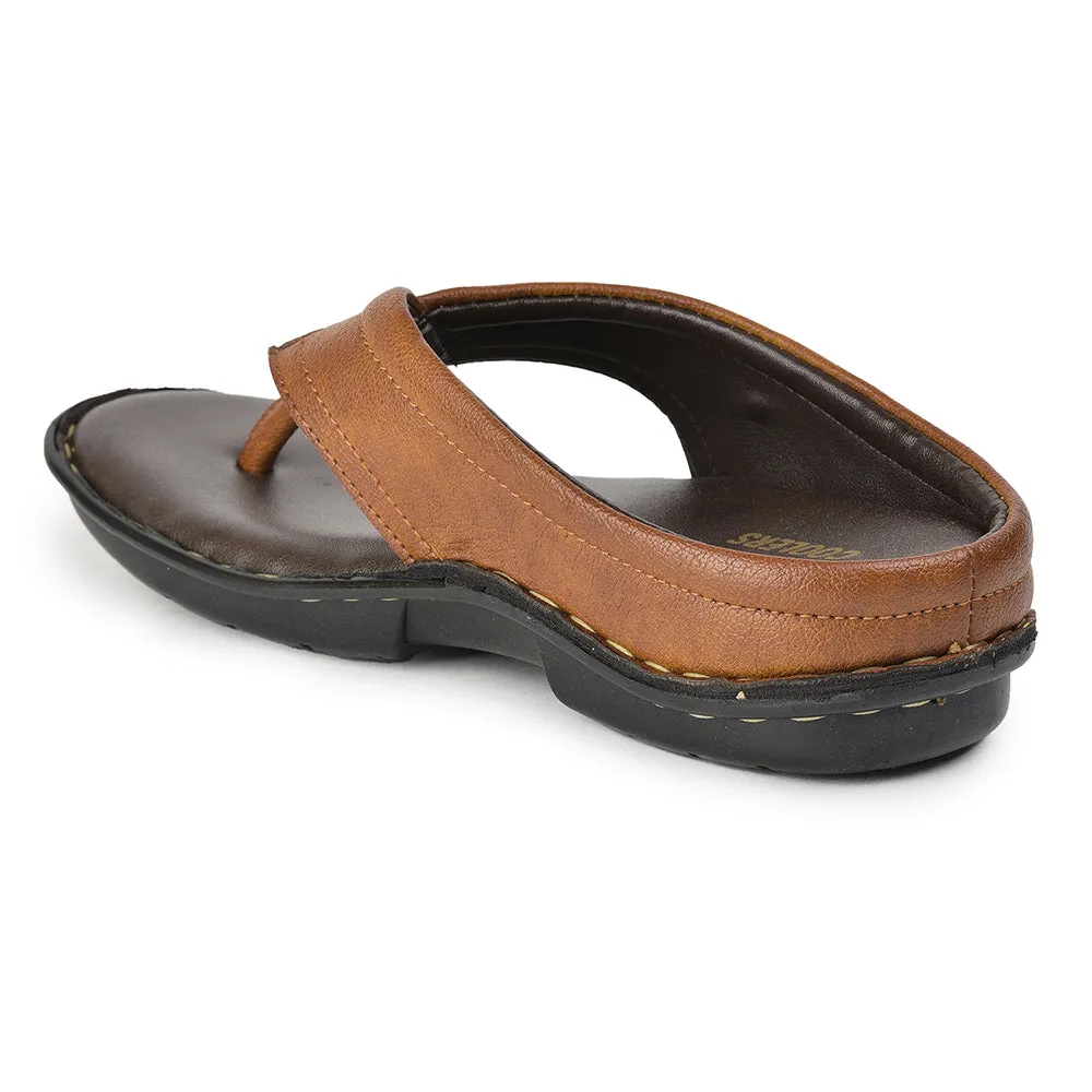 Coolers Tan Casual Slippers For Men AVN-08 By Liberty