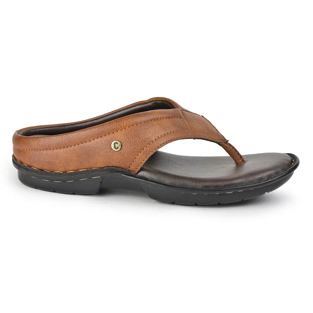 Coolers Tan Casual Slippers For Men AVN-08 By Liberty