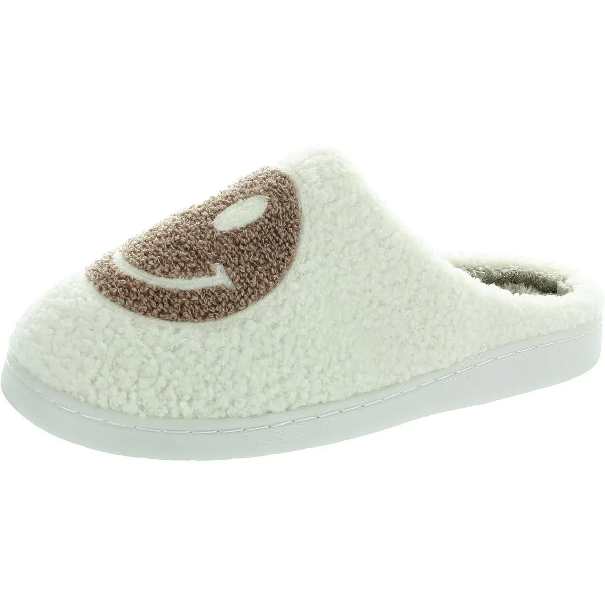 Cozi Womens Faux Fur Lined Faux Fur Slide Slippers