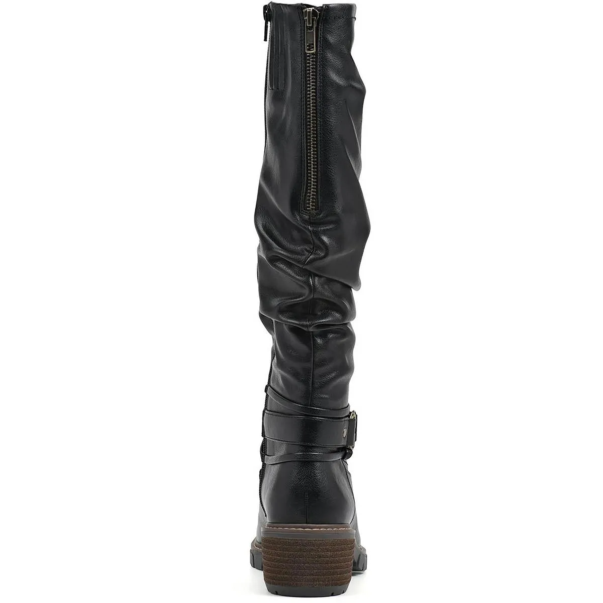 Crammers Womens Faux Leather Slouchy Knee-High Boots