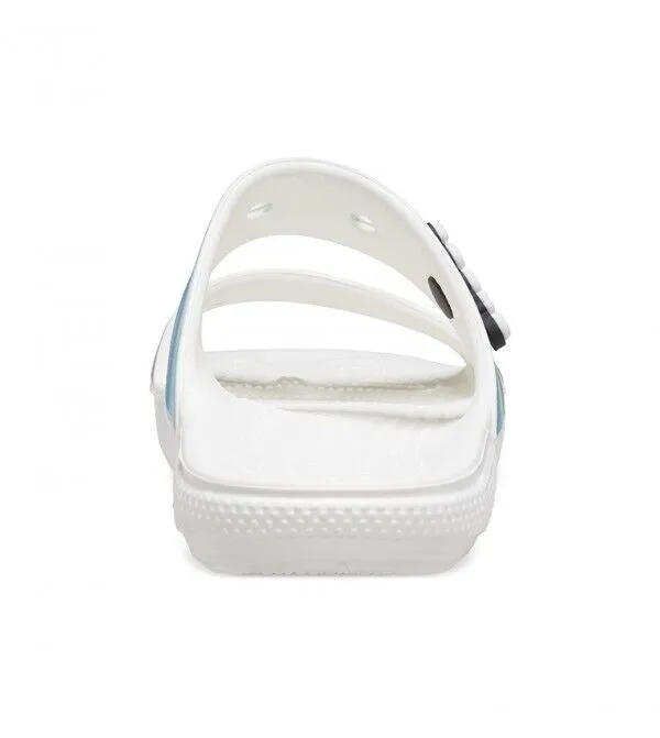 Crocs Classic Solarized 207771-94S Mens White Multi Slide Sandals Size 13 CRO243