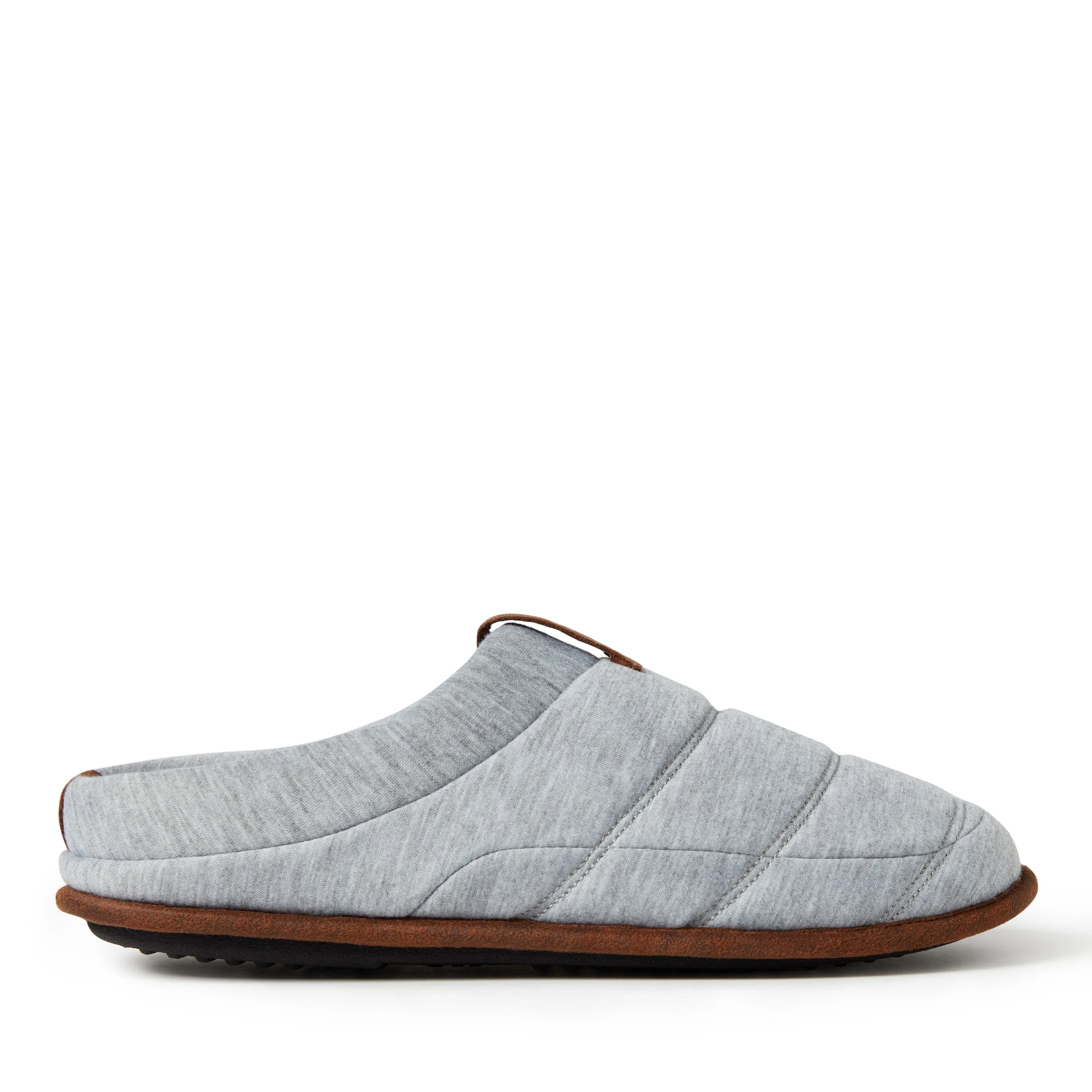 Dearfoams Mens Ashton Quilted Jersey Clog