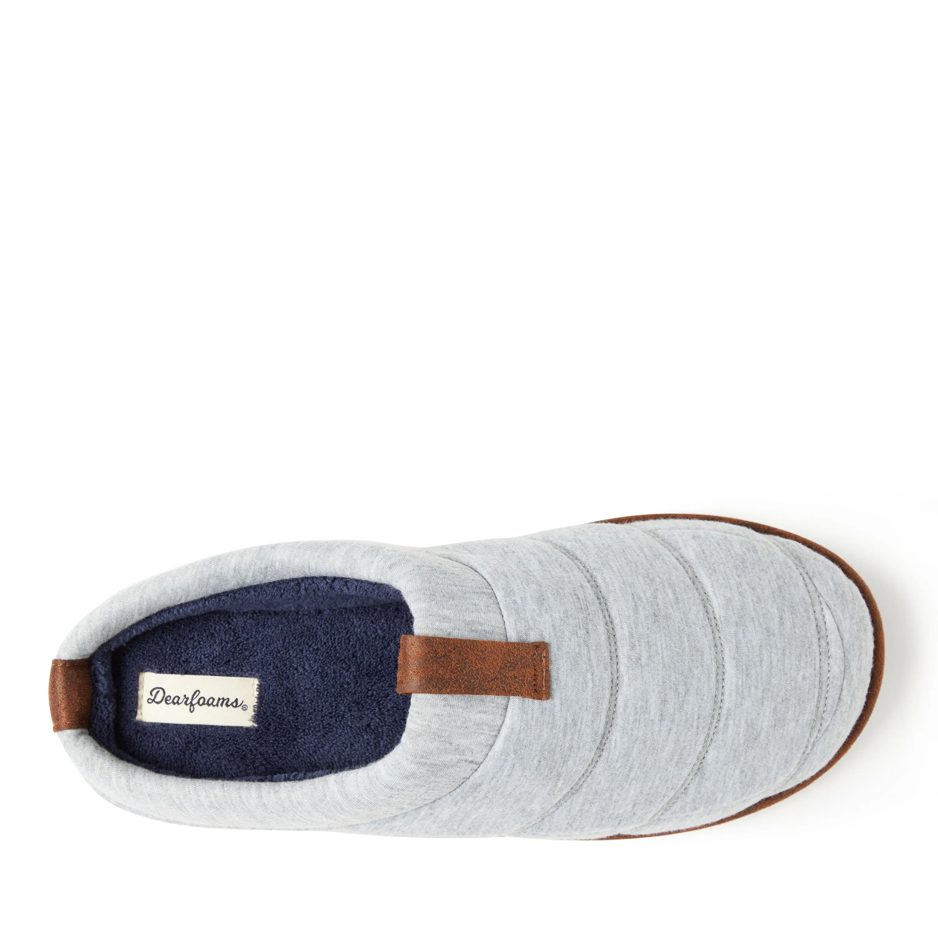 Dearfoams Mens Ashton Quilted Jersey Clog