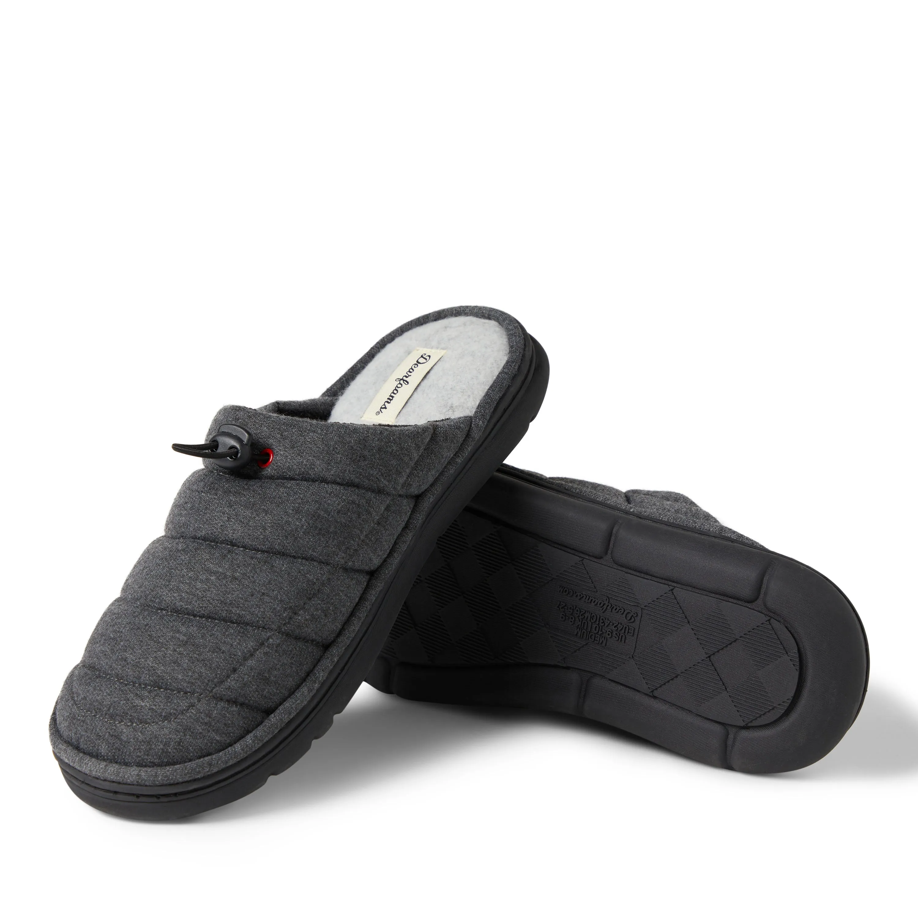 Dearfoams Mens Austin Quilted Sweatshirt Scuff