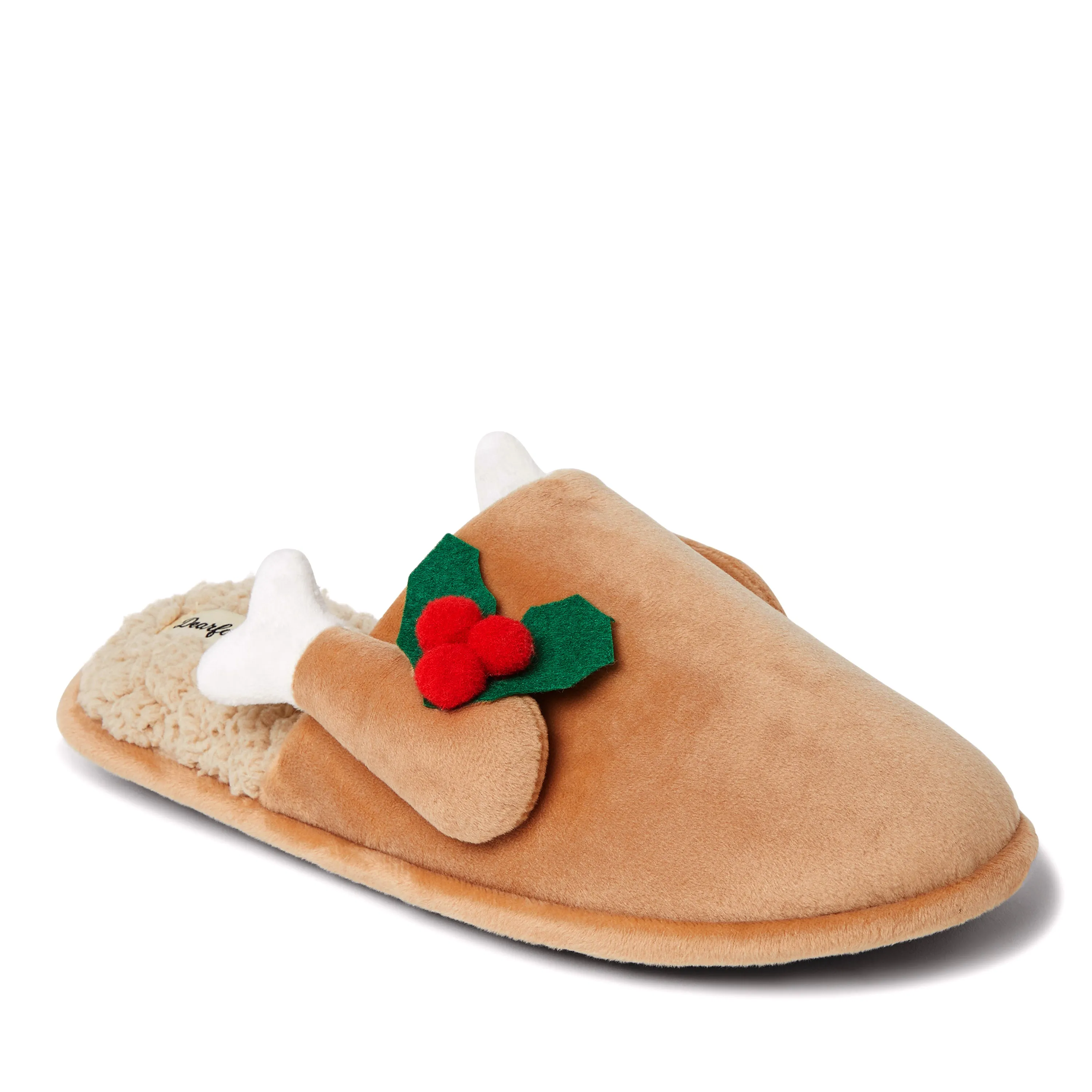 Dearfoams Mens Carson Holiday Scuff