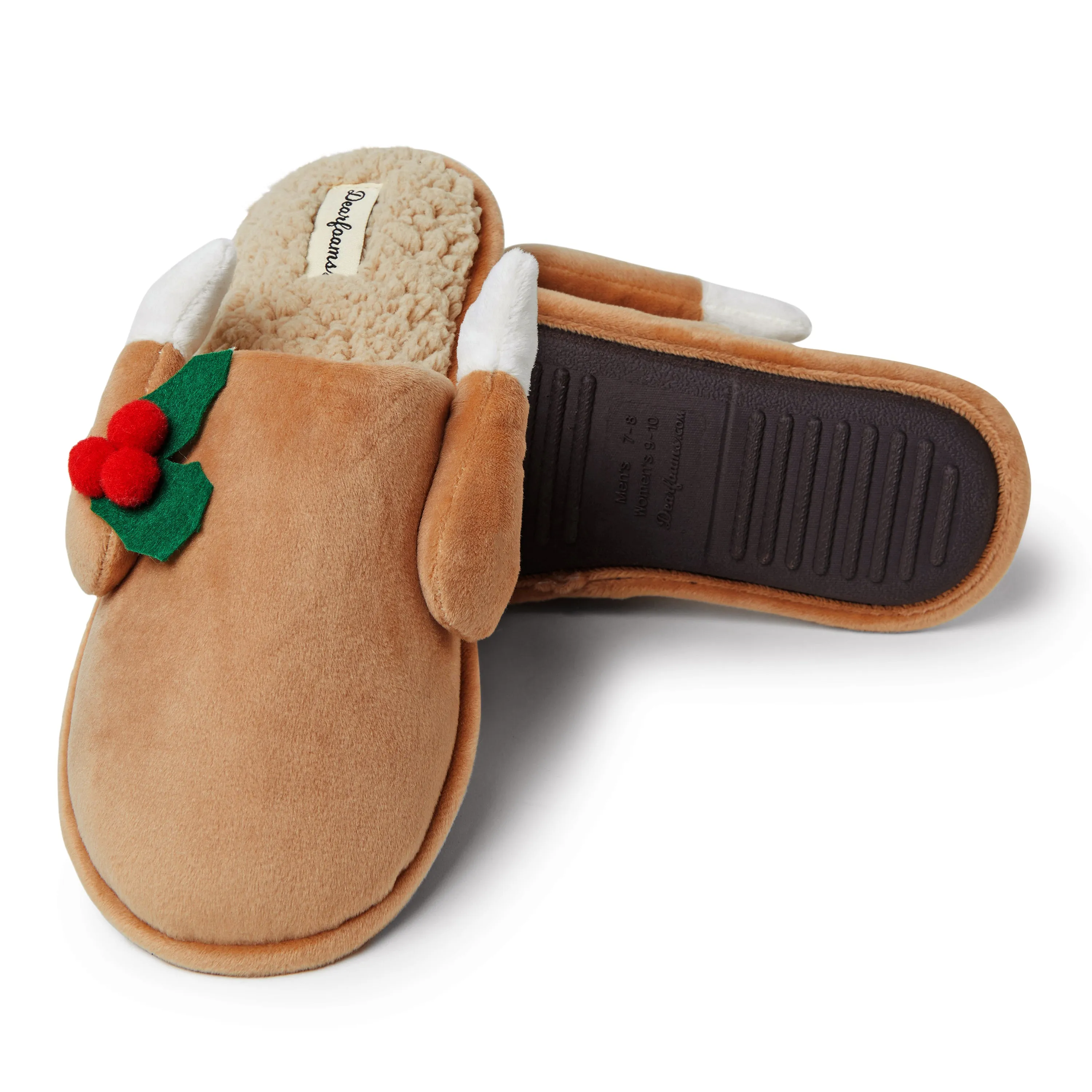 Dearfoams Mens Carson Holiday Scuff