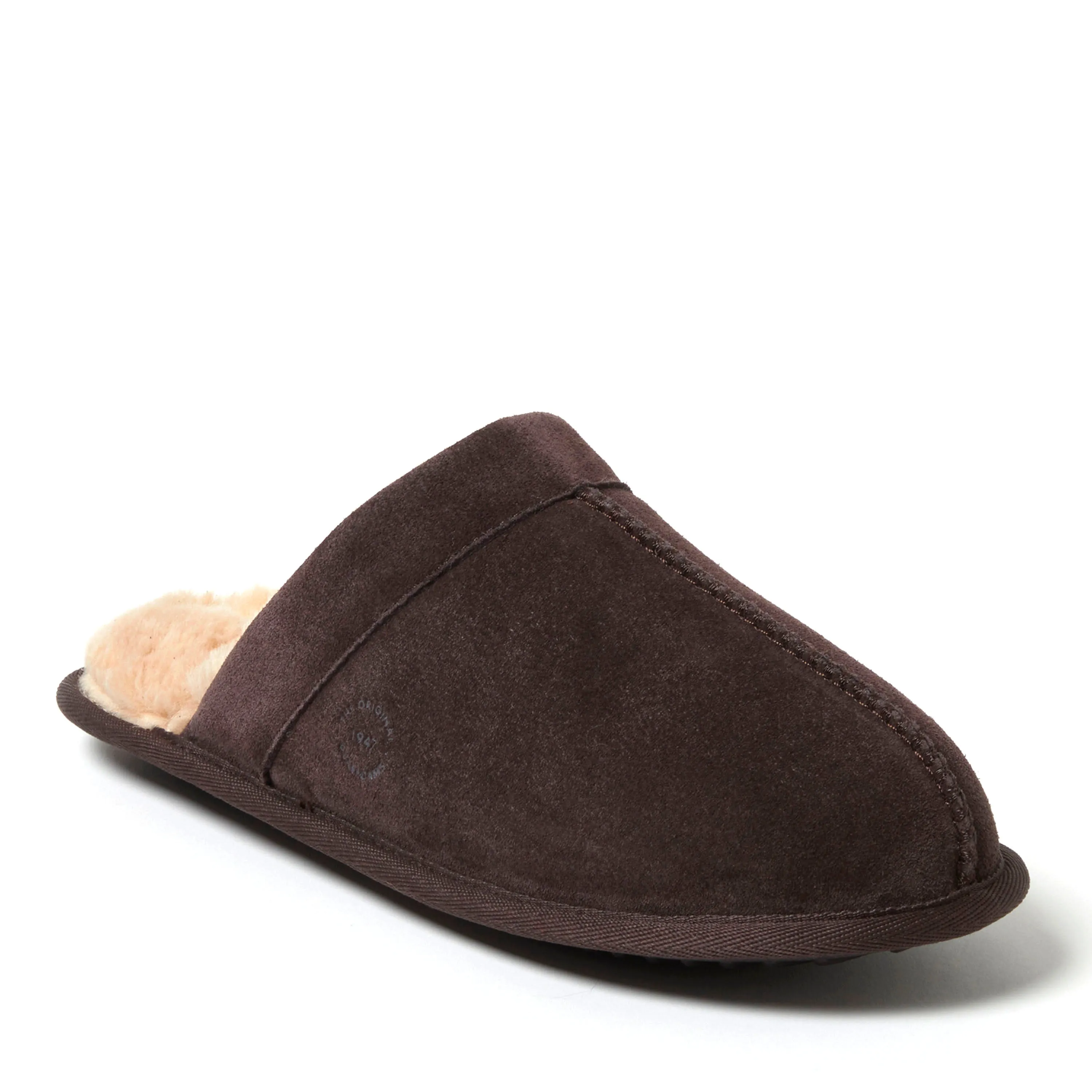 Dearfoams Men's Kirk Genuine Suede Scuff House Slipper