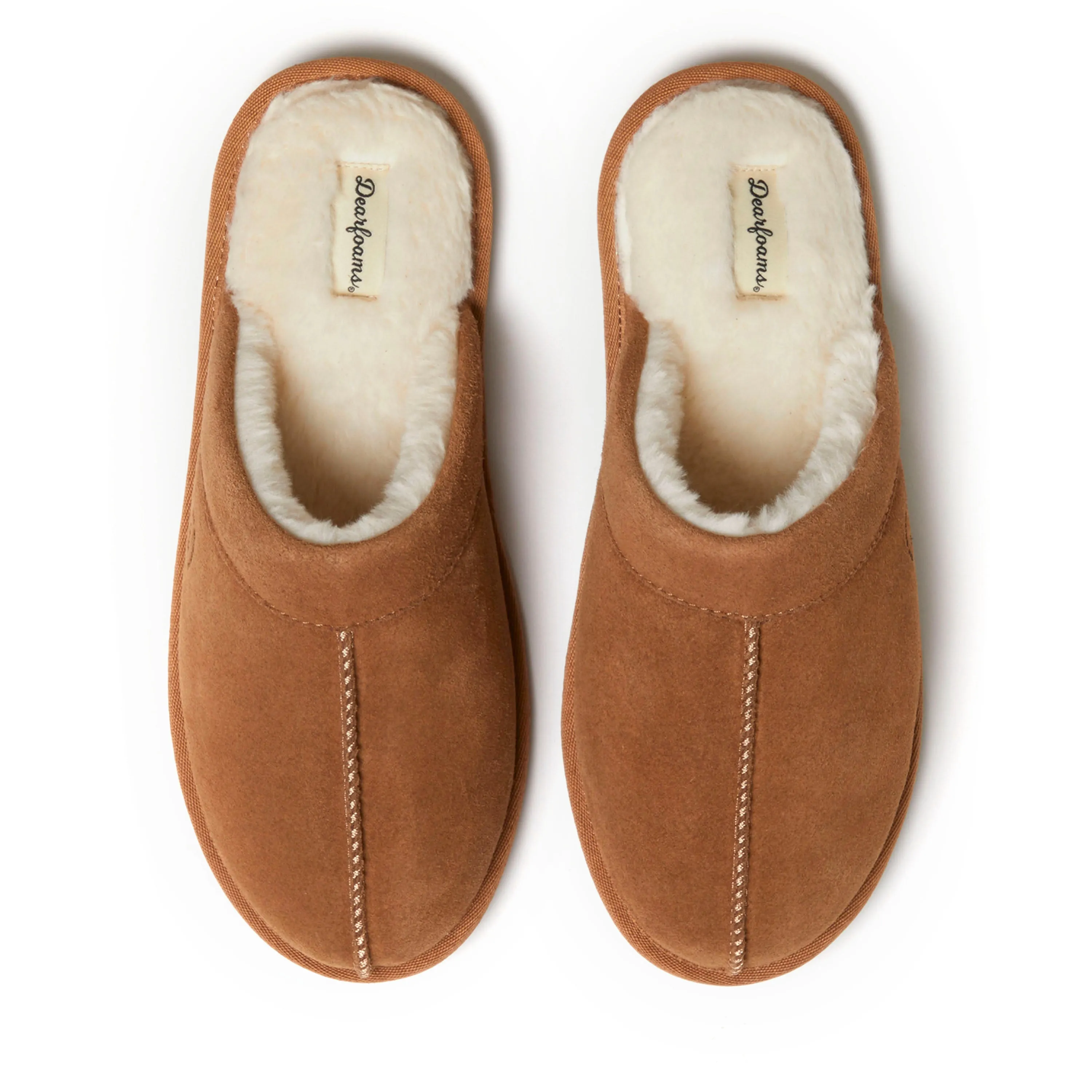 Dearfoams Men's Kirk Genuine Suede Scuff House Slipper