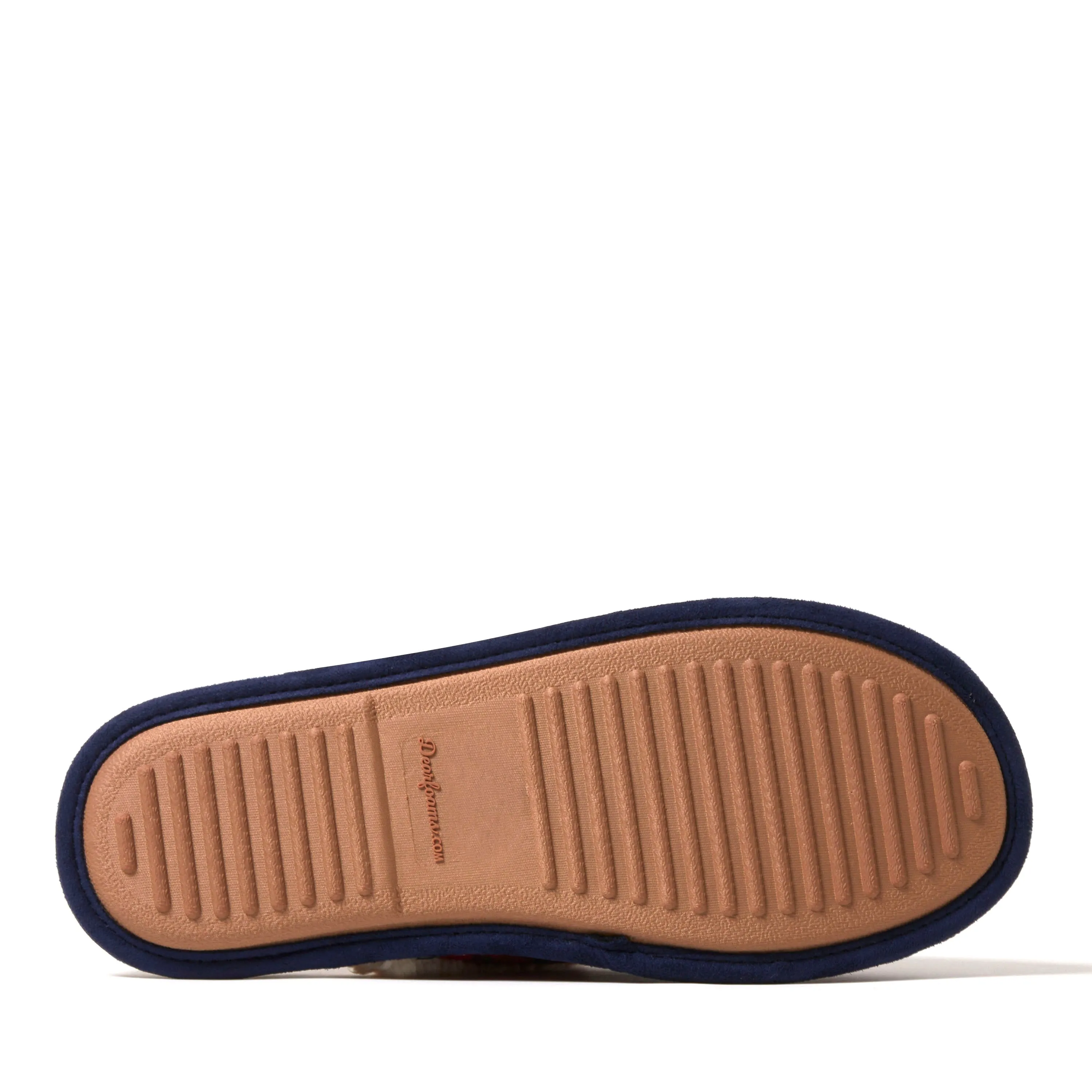 Dearfoams Men's Papa Bear Plaid Scuff Slipper